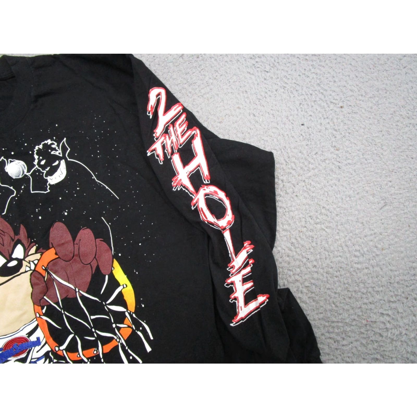 Vintage VINTAGE 1996 Space Jam Taz Explode 2 The Hole Long Sleeve Shirt L Black Mens Looney Tunes 90s Movie Graphic Tee Size US L / EU 52-54 / 3 - 5 Thumbnail