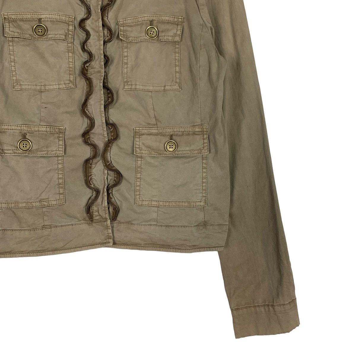 Michael Kors MICHAEL KORS Japan Four Pocket Cotton Crop Jacket #1157-C53 Size M / US 6-8 / IT 42-44 - 6 Thumbnail