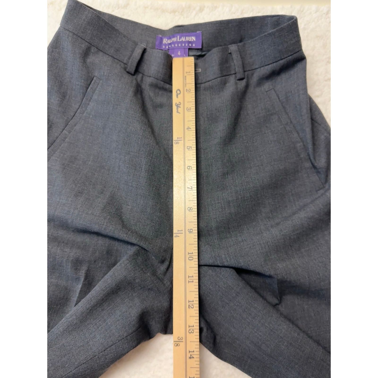 Ralph Lauren Vintage Ralph Lauren Purple Label Wool Gray Pants Size 4 Size 27" / US 4 / IT 40 - 9 Thumbnail