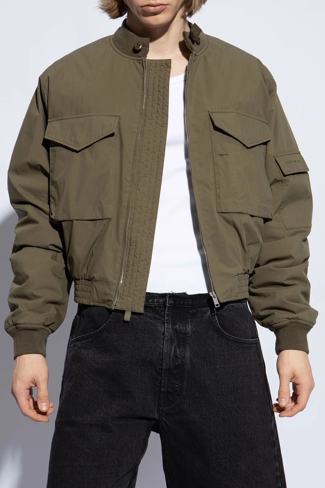 Givenchy o1w1db10525 Cropped Military Bomber in Green Size US M / EU 48-50 / 2 - 2 Thumbnail