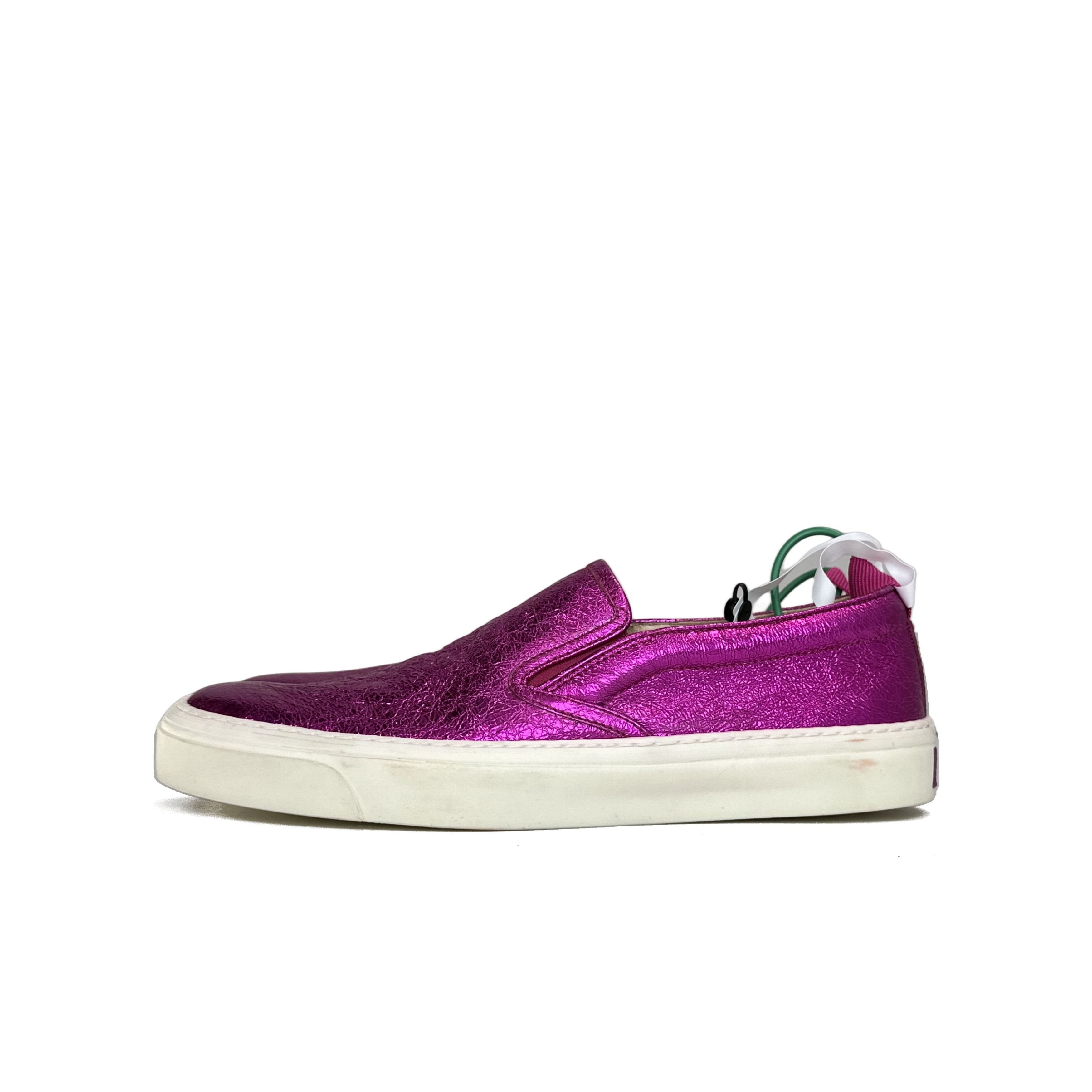 Gucci Gucci Fashion Leather Slip-On Shoes Plum Color Size US 6.5 / EU 39-40 - 1 Thumbnail