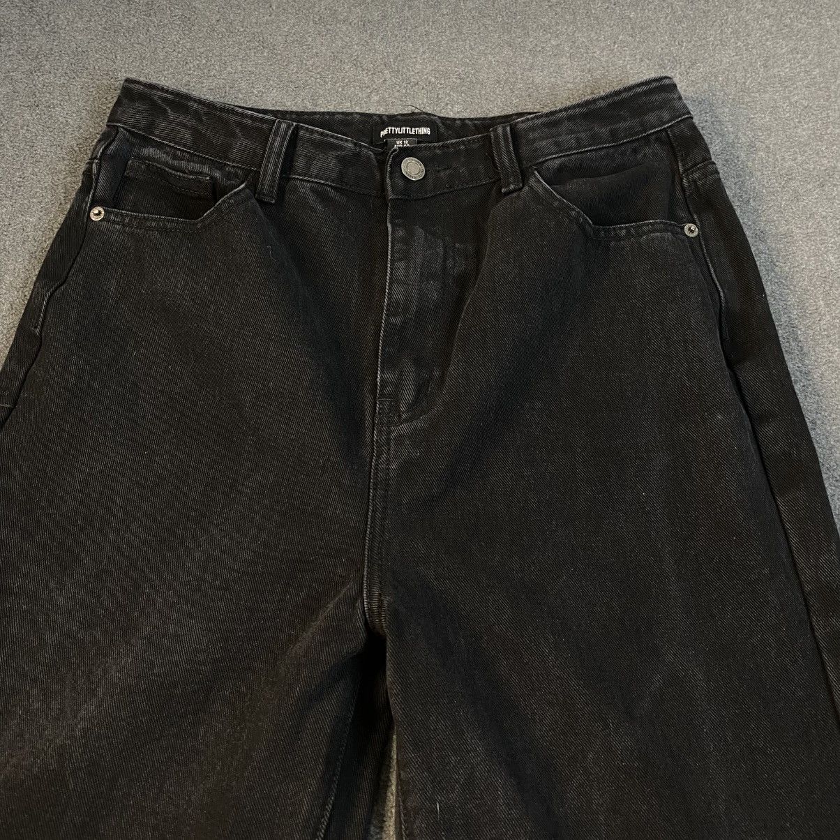 PrettyLittleThing Pretty Little Thing Black Jeans Women's High Waist Sz 8 EUC Size 30" / US 8 / IT 44 - 4 Thumbnail