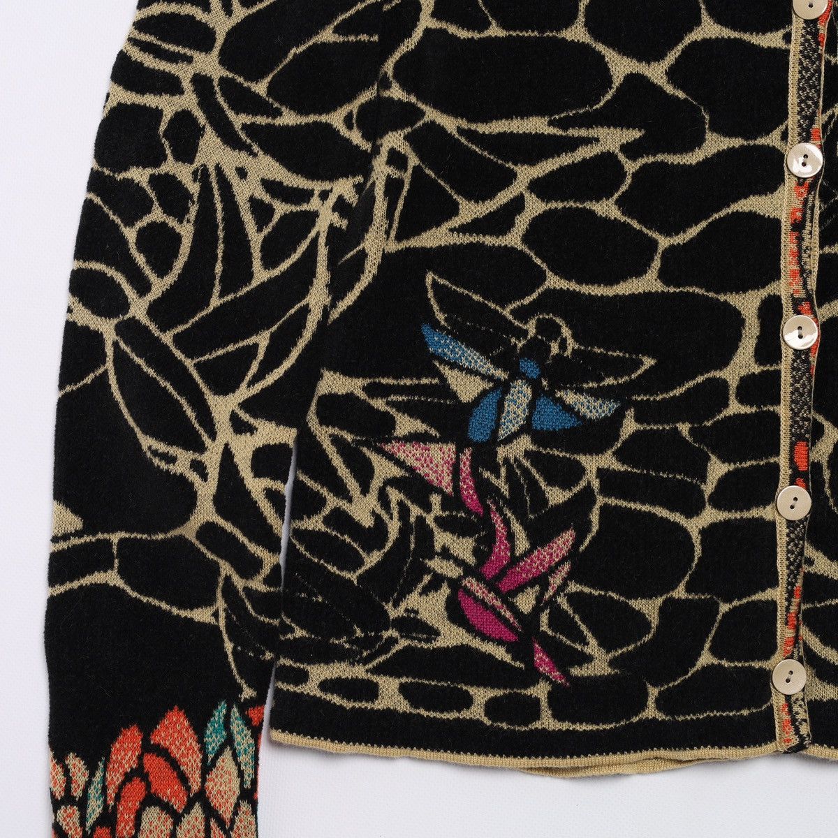 Other Ivko Jacquard Pattern Cardigan Wool Sweater Size XS / US 0-2 / IT 36-38 - 8 Thumbnail