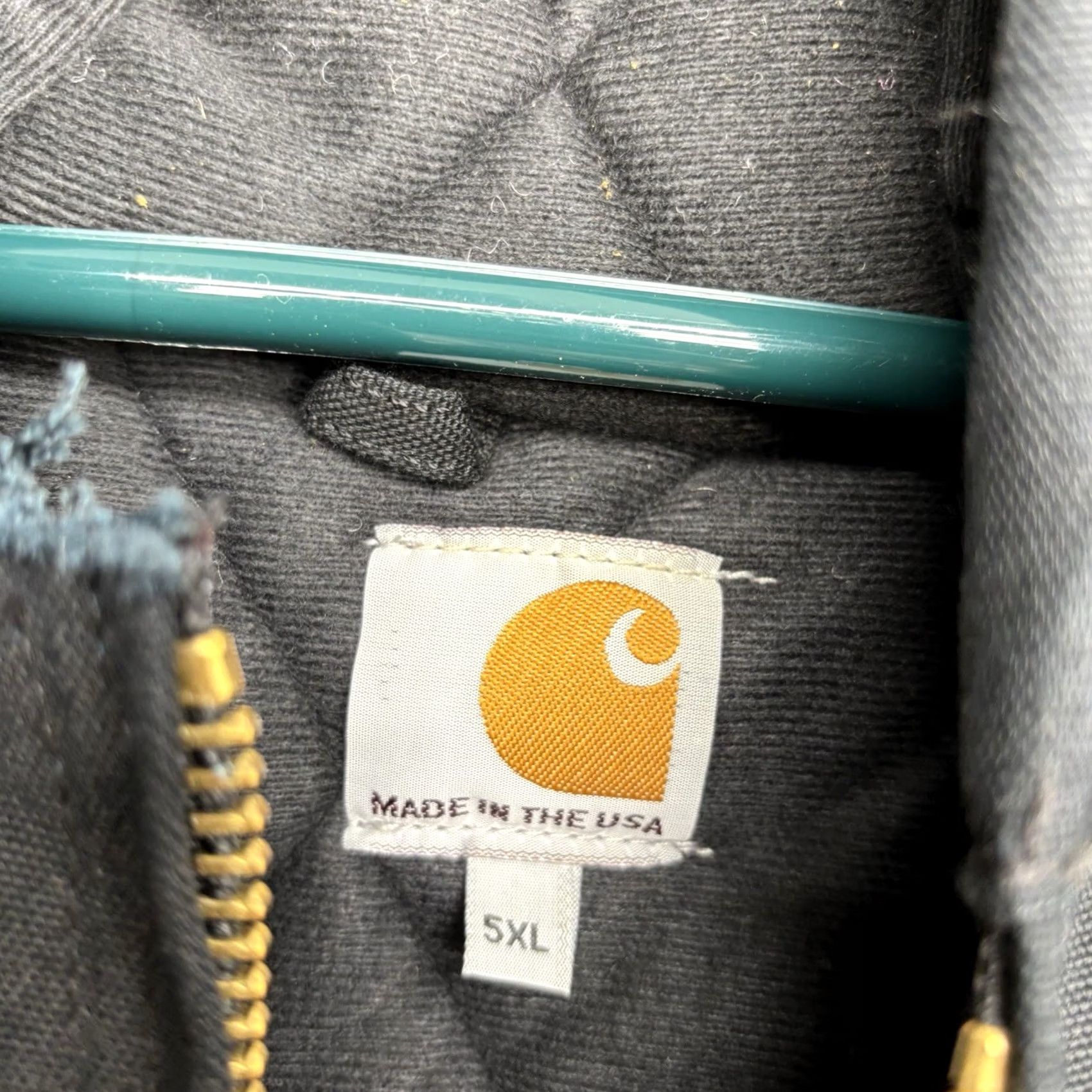 Carhartt Carhartt Jacket Mens 5XL Black Hooded Quilted Lined Workwear J130-M Bomber Jacket Regular Fit Canvas Cotton Zipper Long Sleeve Mid-Length Winter Fall Size US XXL / EU 58 / 5 - 3 Thumbnail