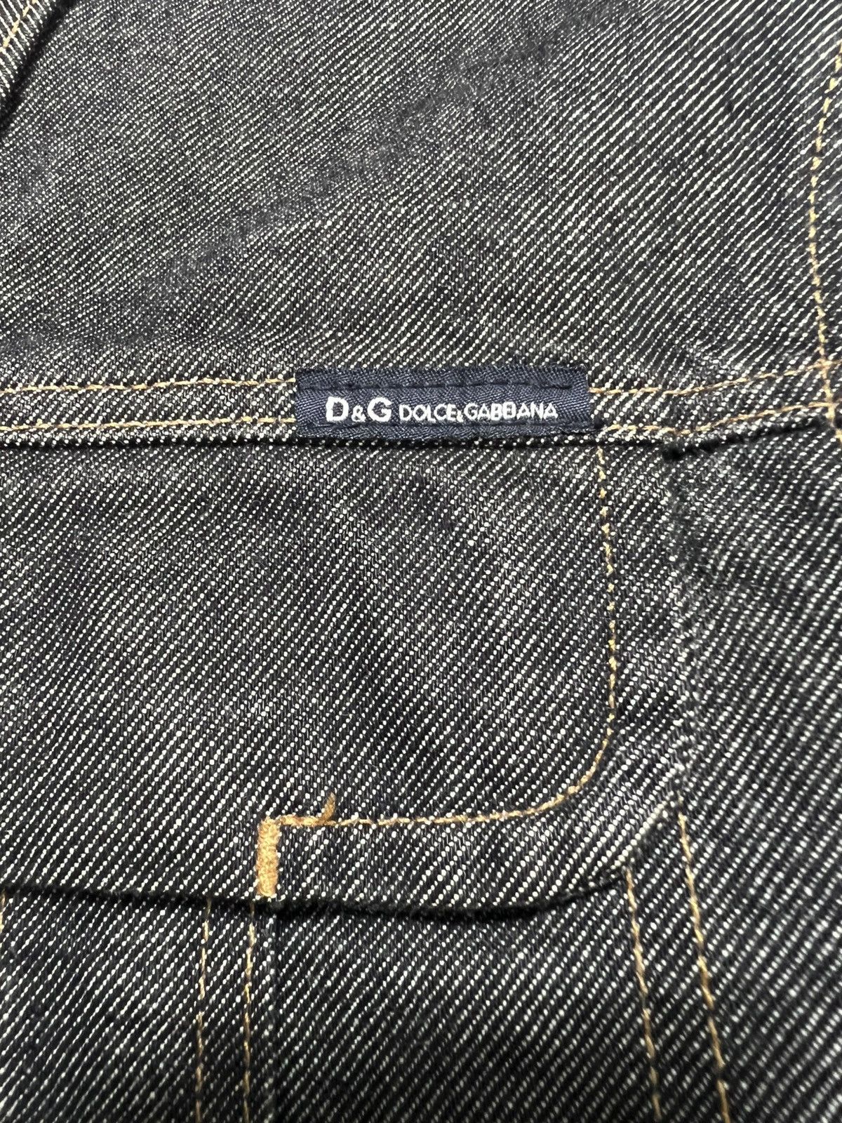 Dolce & Gabbana Dolce & Gabbana - AW03 Velcro Denim Biker Jacket Size US L / EU 52-54 / 3 - 12 Thumbnail