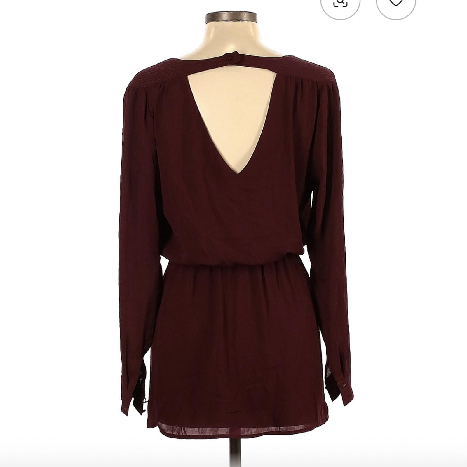 Other Cache Burgundy Casual Dress Size M Size M / US 6-8 / IT 42-44 - 2 Thumbnail
