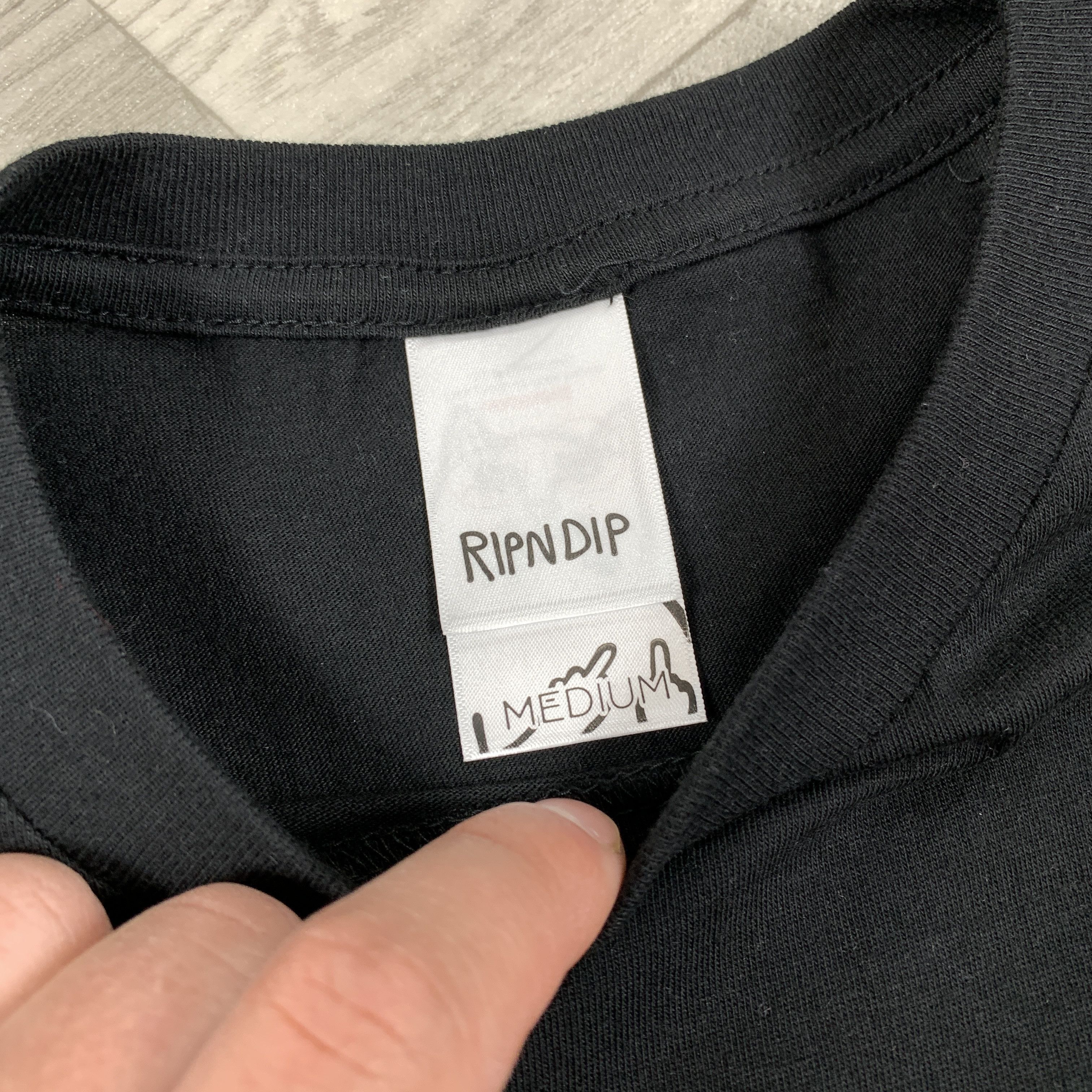 RIPNDIP Ripndip Icon Black Graphic Pocket Tee Shirt M Size US M / EU 48-50 / 2 - 7 Thumbnail