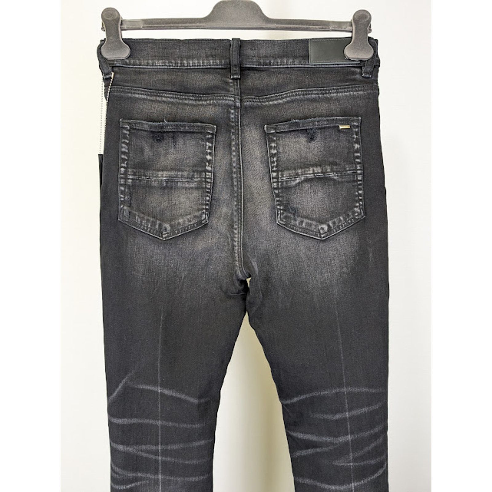 Amiri o1rshd1 Stacked Flare Jeans in Aged Black Size US 30 / EU 46 - 15 Thumbnail