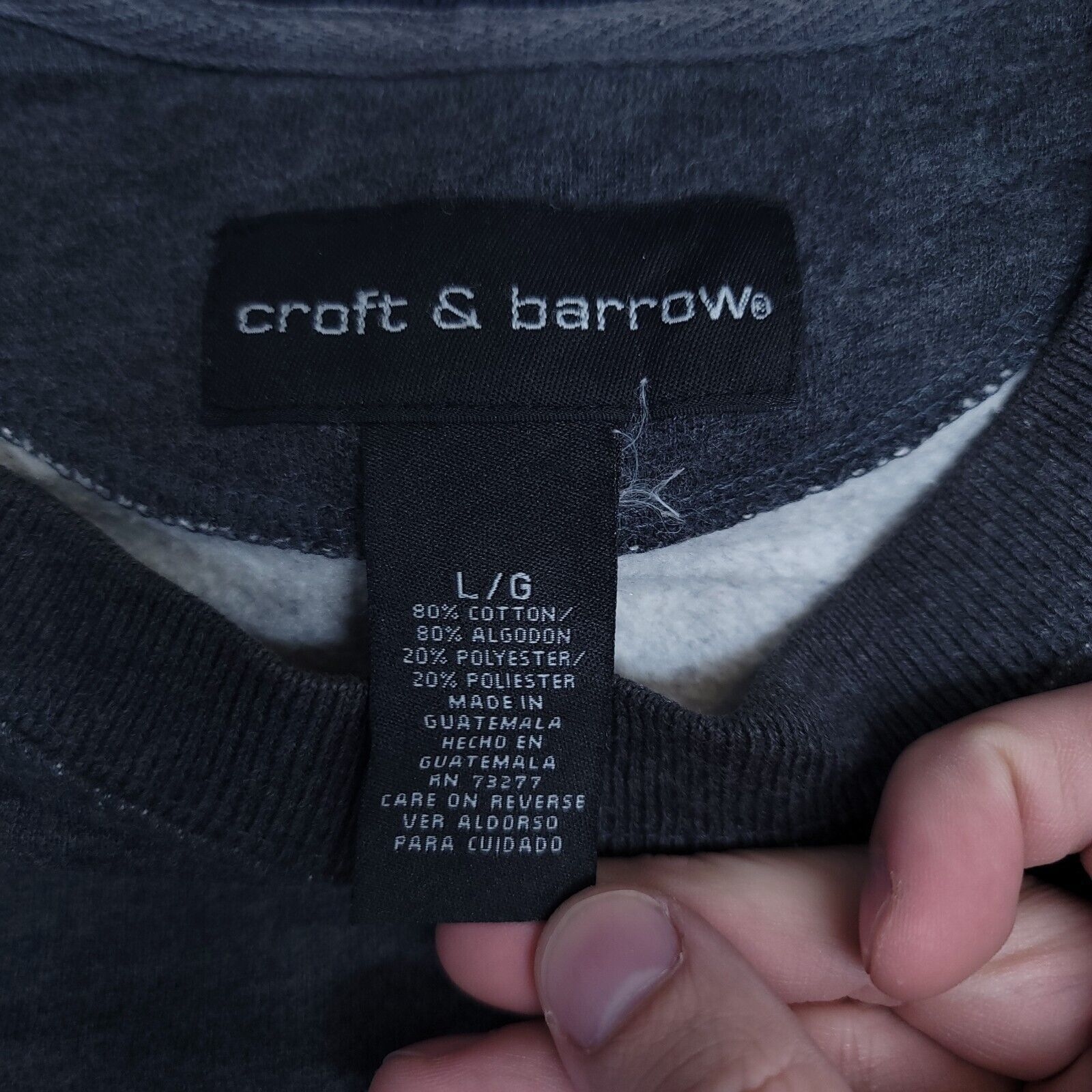 Croft & Barrow Croft & Barrow Casual Pullover Sweatshirt Mens Size L Gray Size US L / EU 52-54 / 3 - 3 Thumbnail