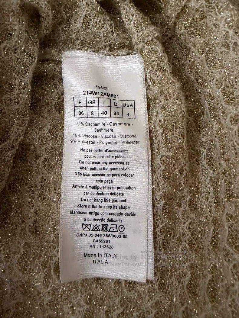 Dior Dior Gold thread thousand-bird check knitted sleeveless ve Size XS / US 0-2 / IT 36-38 - 4 Thumbnail