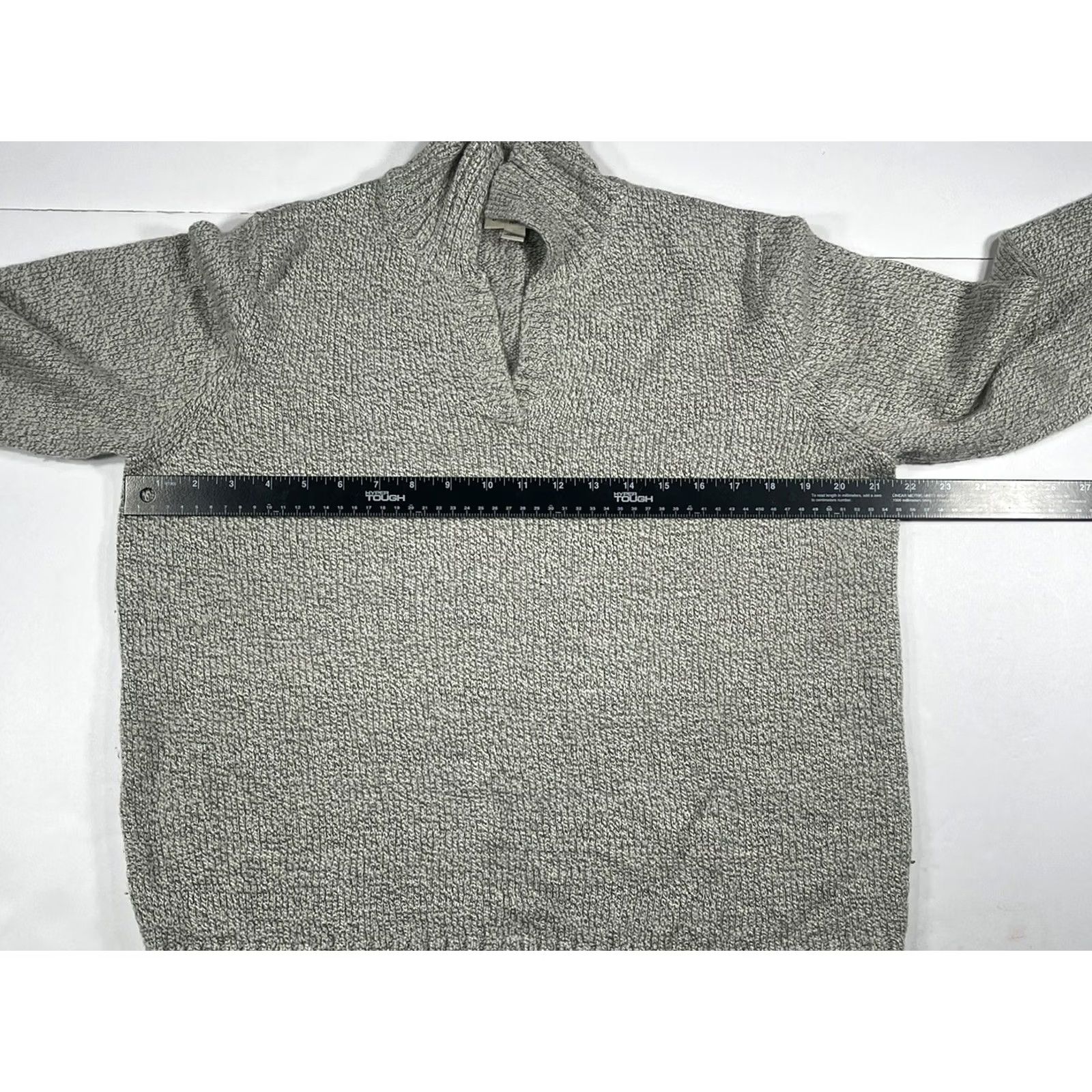 Vintage St. John's Bay Sweater Shirt Womens PXL Petite Gray Knit High Neck Pullover Shirt Size XL / US 12-14 / IT 48-50 - 5 Thumbnail