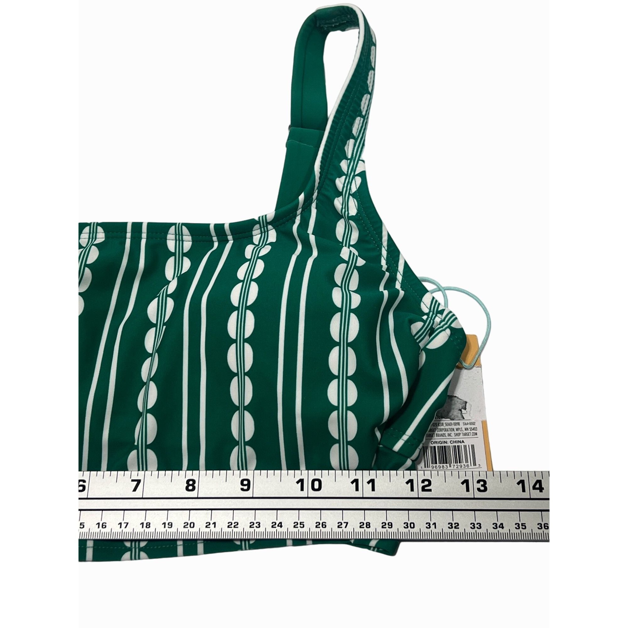 Other Kona Sol - Women's Global Print Longline Bikini Top - Green Size ONE SIZE - 5 Thumbnail