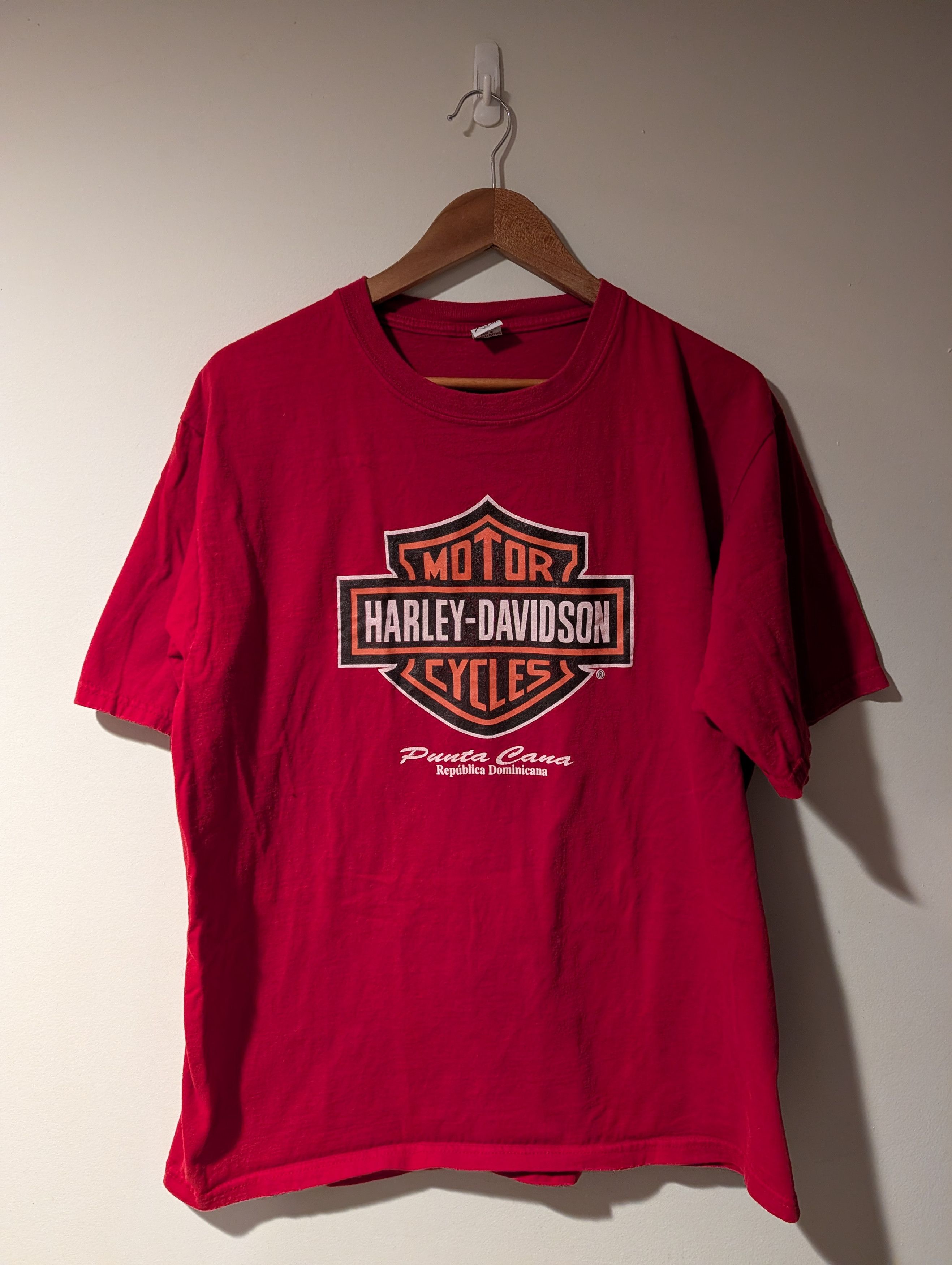 Harley Davidson Vintage 90s Harley Davidson Motor Dominican Republic T-Shirt Size US XL / EU 56 / 4 - 1 Thumbnail