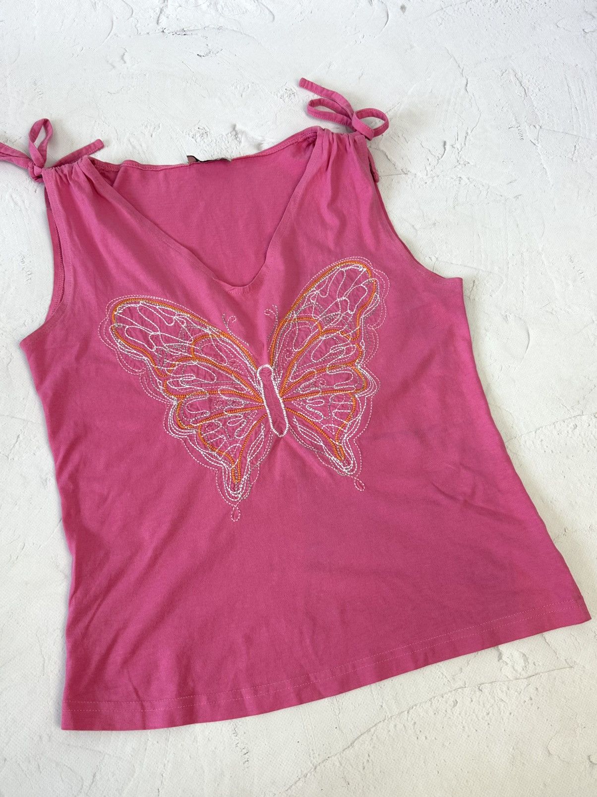 20471120 × Beauty Beast × Vintage Vintage Butterfly Pink Top Size M / US 6-8 / IT 42-44 - 3 Thumbnail