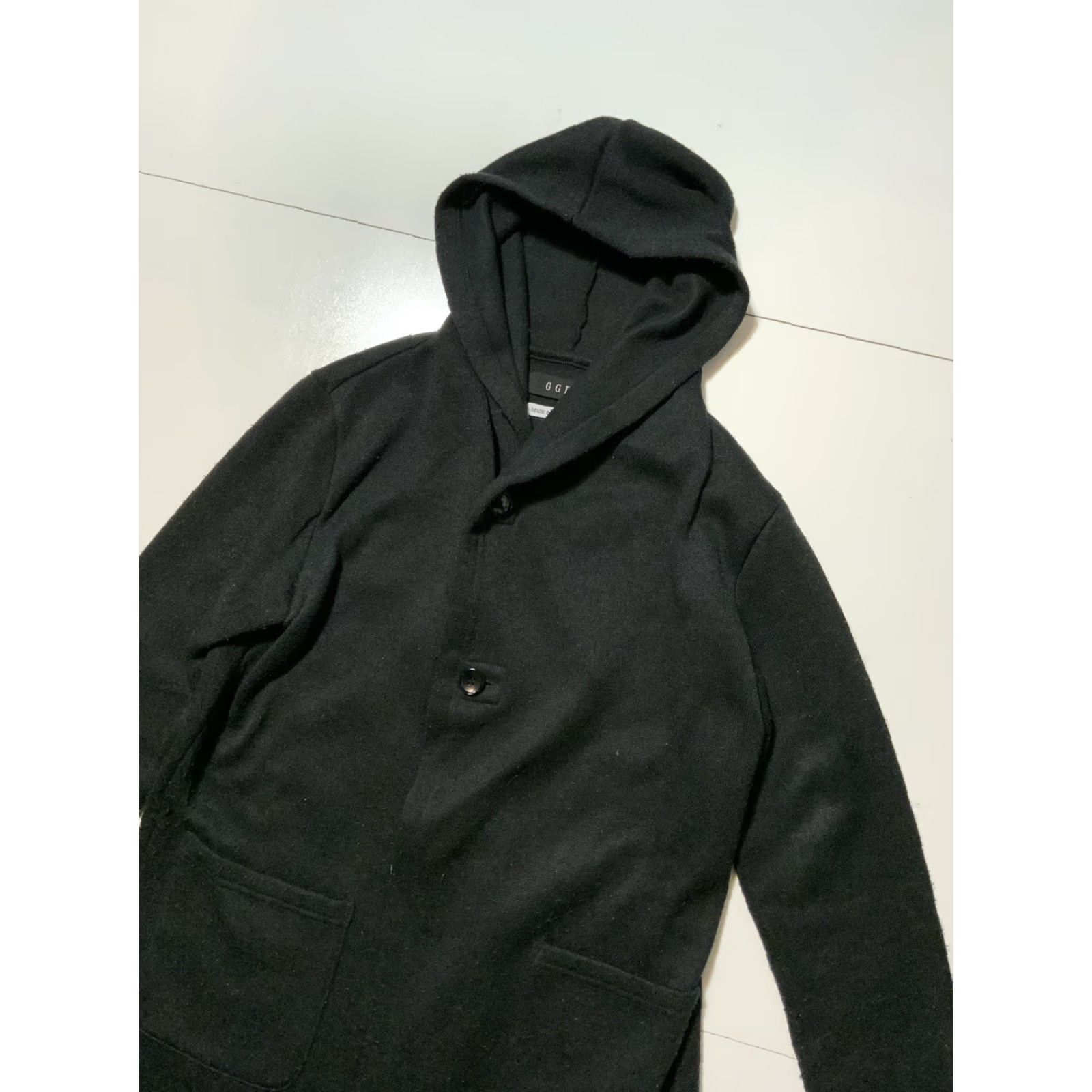 Vintage GGD Made In Japan Shibuya Tokyo Black Button Hooded Knit Cardigan Sweater Sz. 2 Mens Size US XS / EU 42 / 0 - 3 Thumbnail