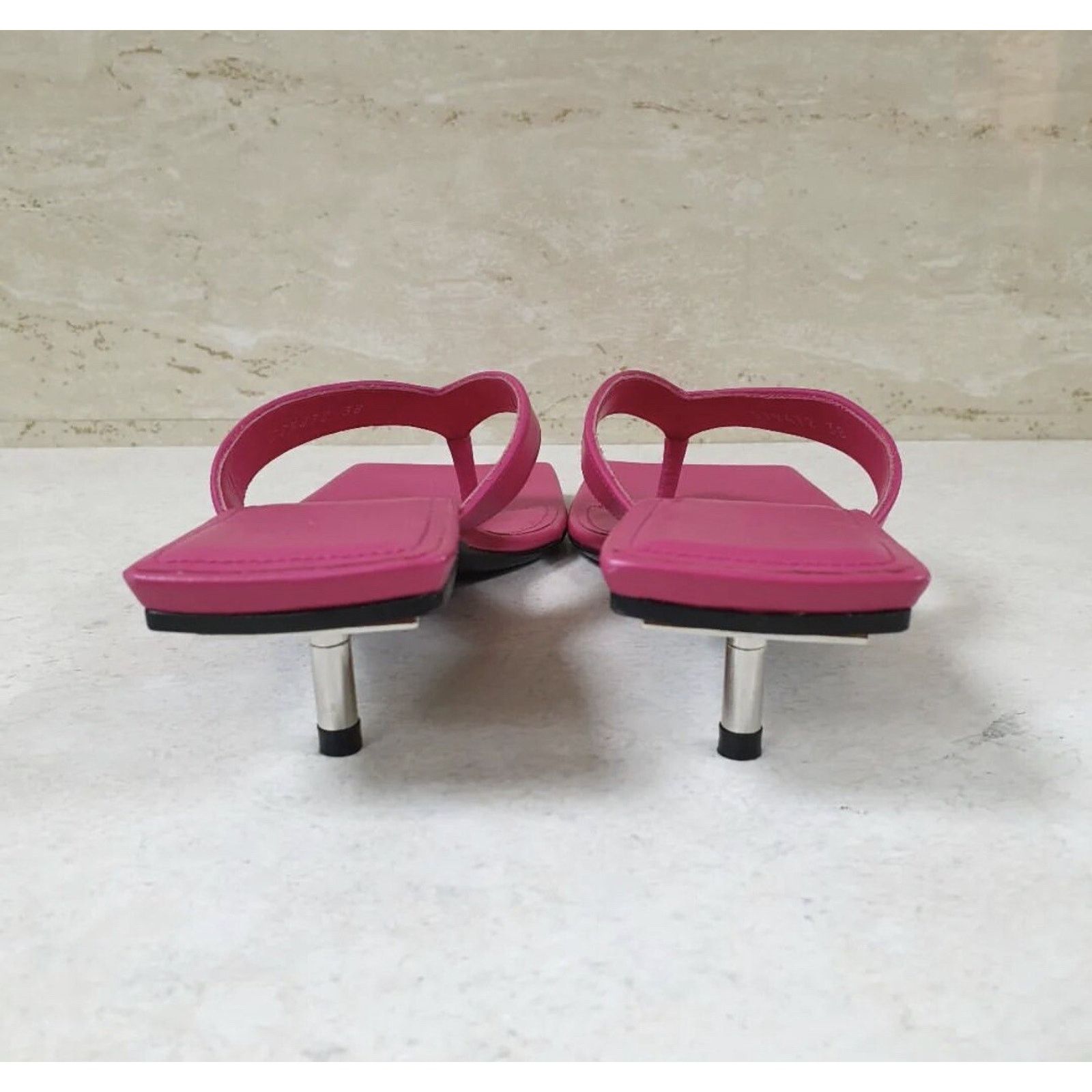 Balenciaga Balenciaga Pink Leather Mules Sz.38 Size US 8 / IT 38 - 4 Thumbnail