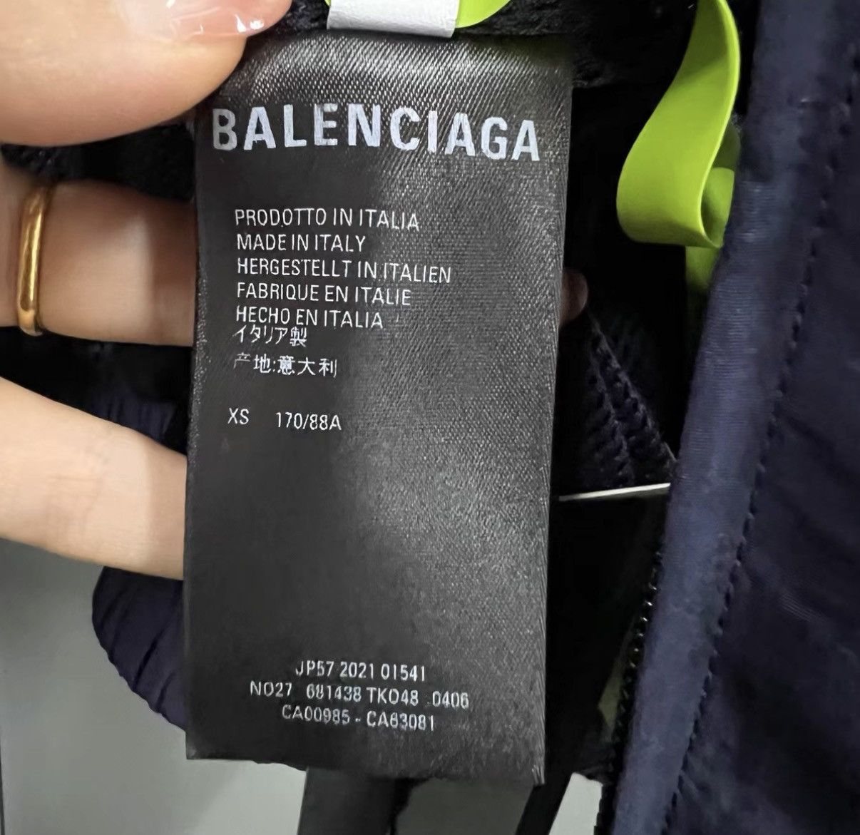 Balenciaga Balenciaga Striped Logo Stand Collar Jacket J41 Size US XS / EU 42 / 0 - 4 Thumbnail