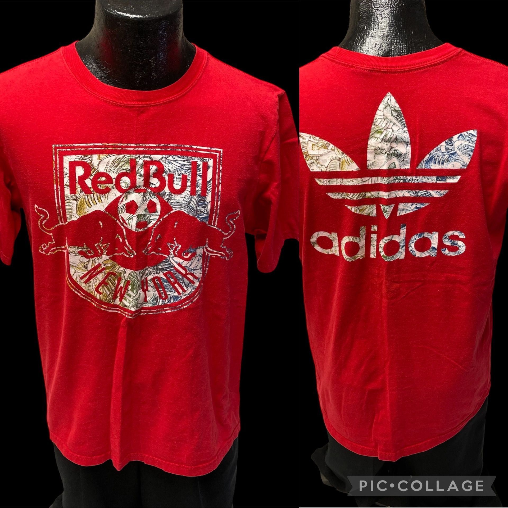 Adidas Vtg Y2K Adidas RED BULL New York Front Back LOGO T Shirt Size US M / EU 48-50 / 2 - 1 Thumbnail