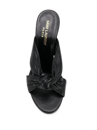 Saint Laurent Paris o1bcso1str1124 Blanca Heeled Mules in Black Size US 6.5 / IT 36.5 - 4 Thumbnail