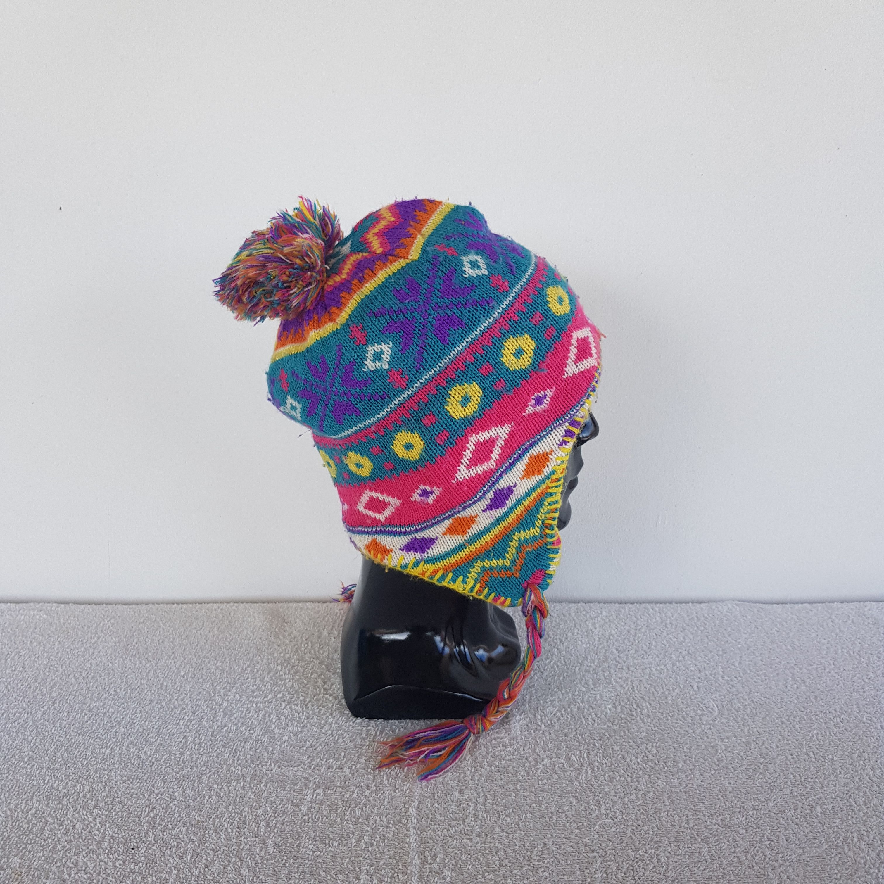 Japanese Brand Vintage Japanese Earflap Beanie Ribbed Knit Snow Caps Hats. Size ONE SIZE - 3 Thumbnail