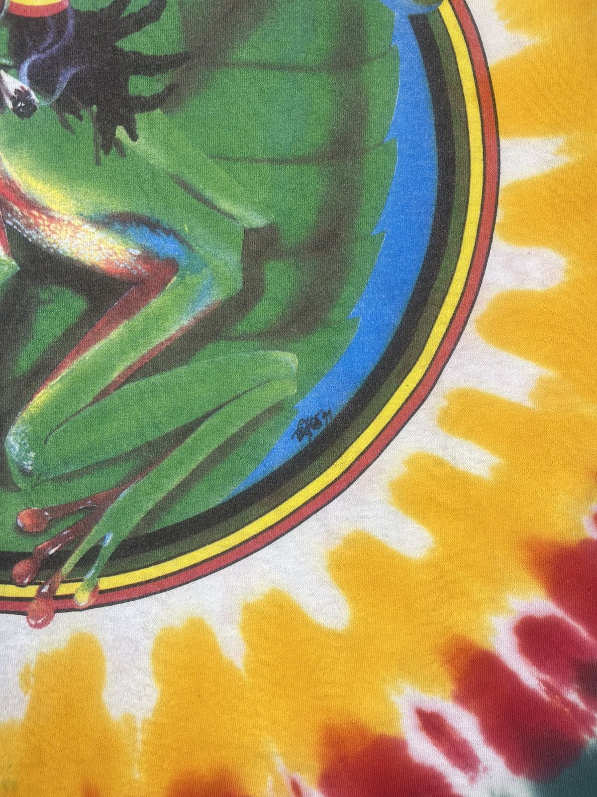 Other Vintage 90s Rasta Frog Tie Dye T Shirt Size XL Double Sided Size US XL / EU 56 / 4 - 4 Thumbnail