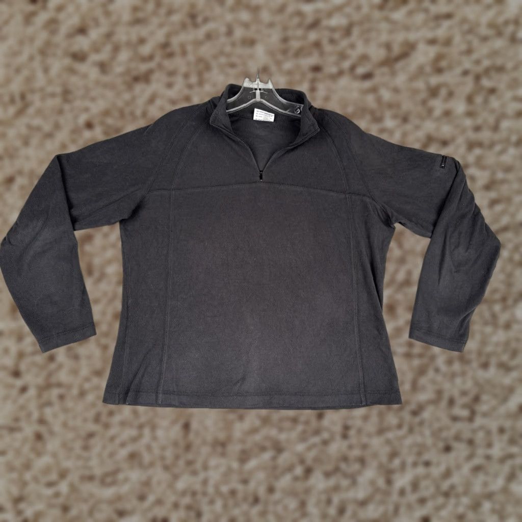 Vintage Columbia Womens Pullover Shirt Black 1/4 Zip Pocket Fleece Outdoor Hiking Size L / US 10 / IT 46 - 1 Thumbnail