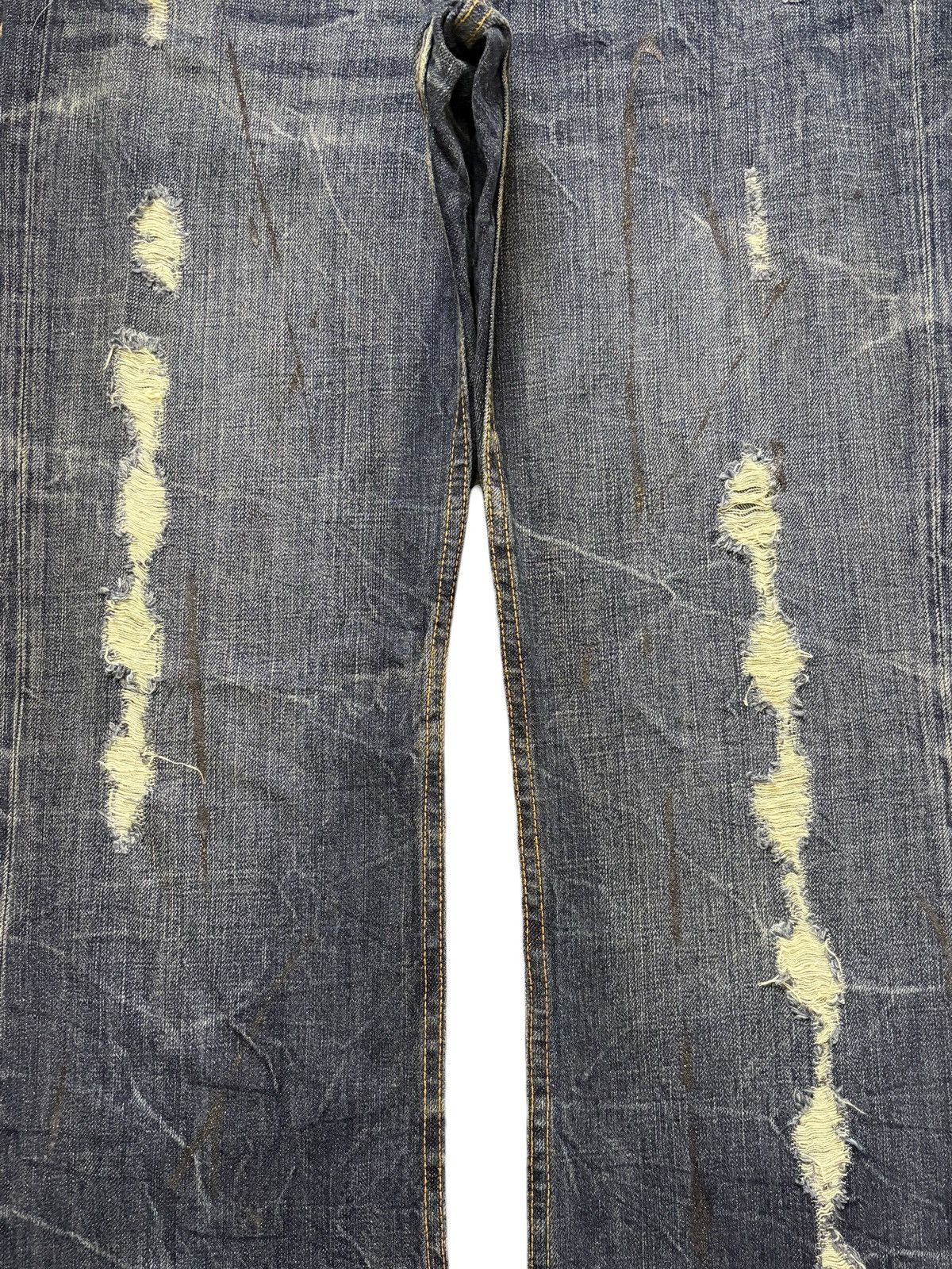 Hysteric Glamour Vintage Japanese Brand Paint Splattered Distress Flare Jeans Size US 33 - 3 Thumbnail