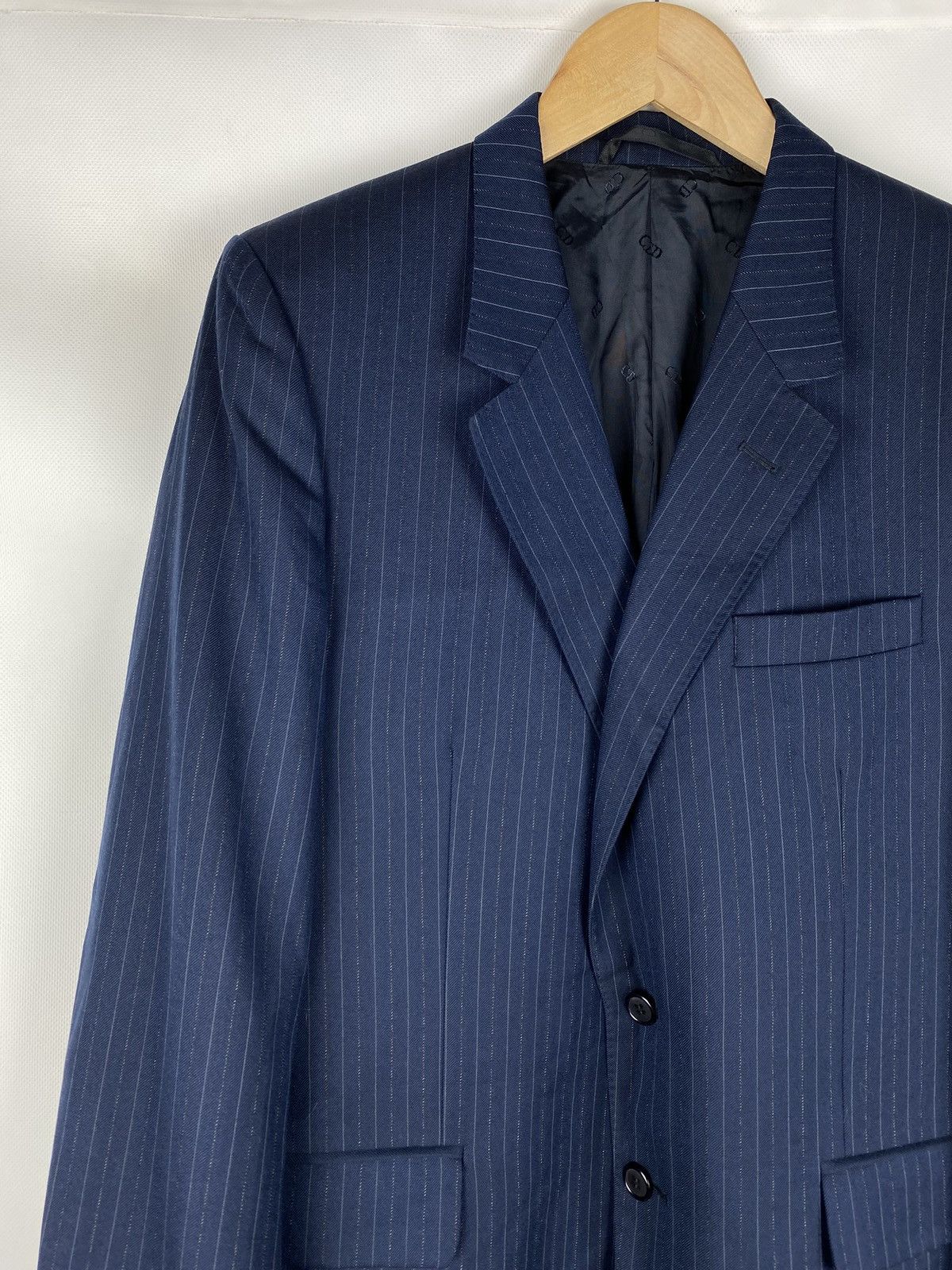 Christian Dior Monsieur × Dior × Vintage Christian Dior Monsieur vintage wool striped blazer jacket Size 40R - 4 Thumbnail