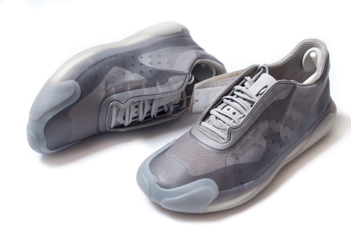 PRADA Luna Rossa Gray Sneakers Size 38 F 1/2 US