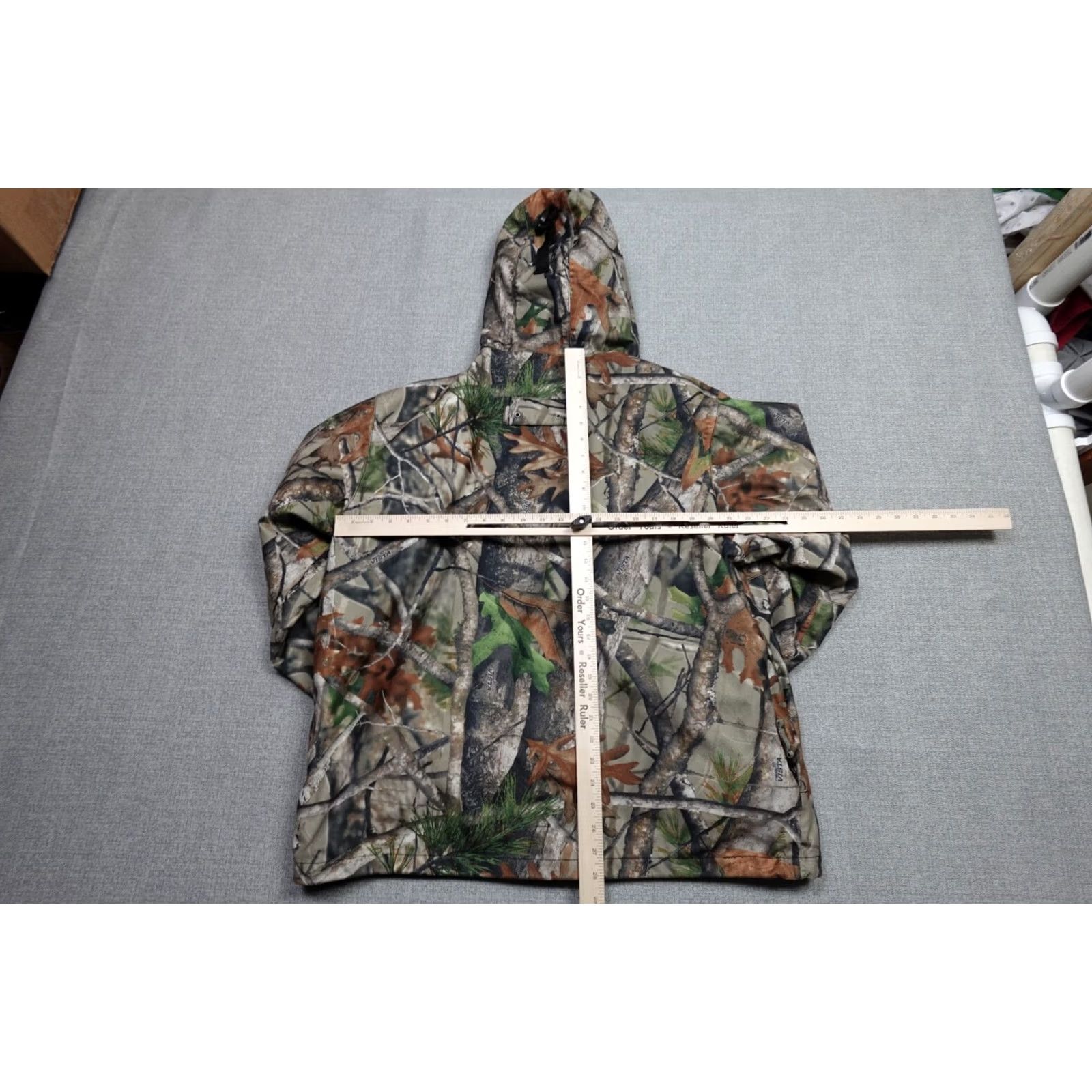 AMO Camo Jacket Mens L Brown Outdoor Hooded Fleece Zip Camouflage Hunting Winter Jacket Size US L / EU 52-54 / 3 - 5 Thumbnail