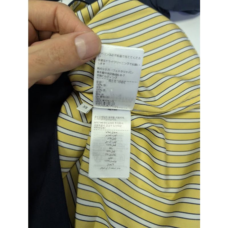 Bottega Veneta o1rshd1 Double Layer Cotton jersey T-Shirt Navy Blue/Yellow Size US XS / EU 42 / 0 - 19 Thumbnail