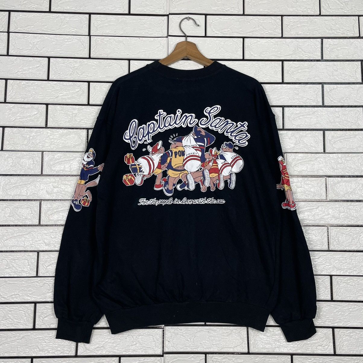 Japanese Brand Captain Santa Big Print Black Sweatshirt Size US M / EU 48-50 / 2 - 9 Thumbnail