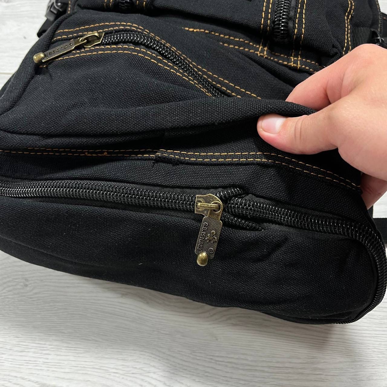Japanese Brand Multi pocket Gold Be Gorpcore y2k black backpack Size ONE SIZE - 6 Thumbnail