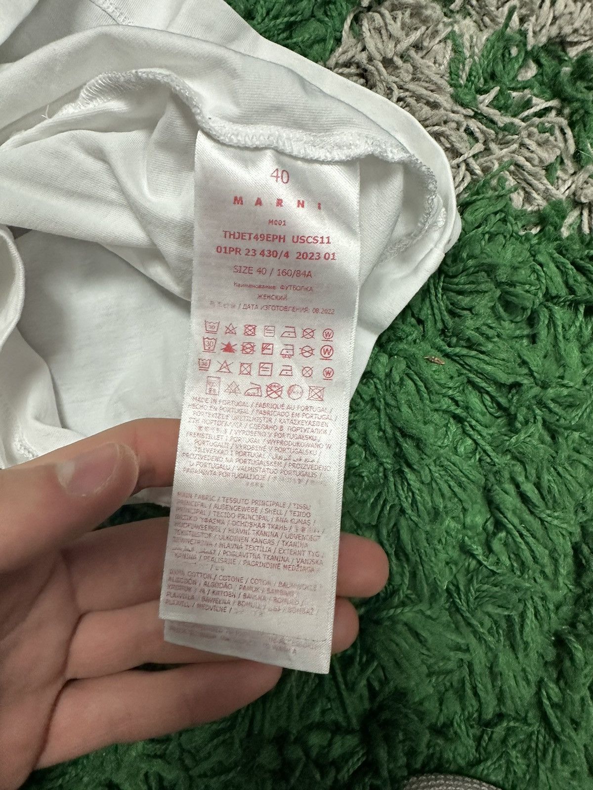 Marni Marni Tee T Shirt White Black Size US XS / EU 42 / 0 - 3 Thumbnail