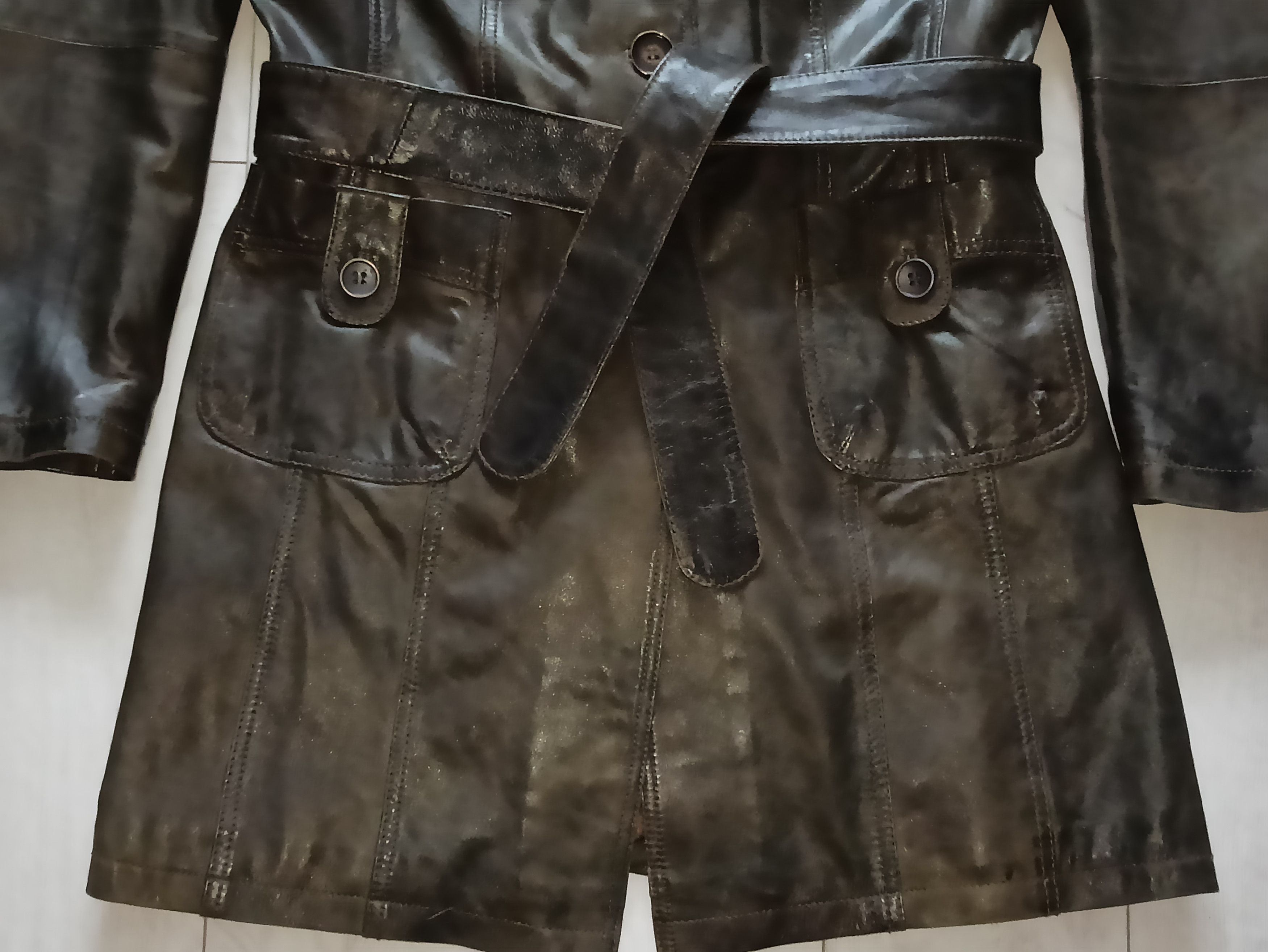 Designer heine vintage leather trench coat Size M / US 6-8 / IT 42-44 - 3 Thumbnail