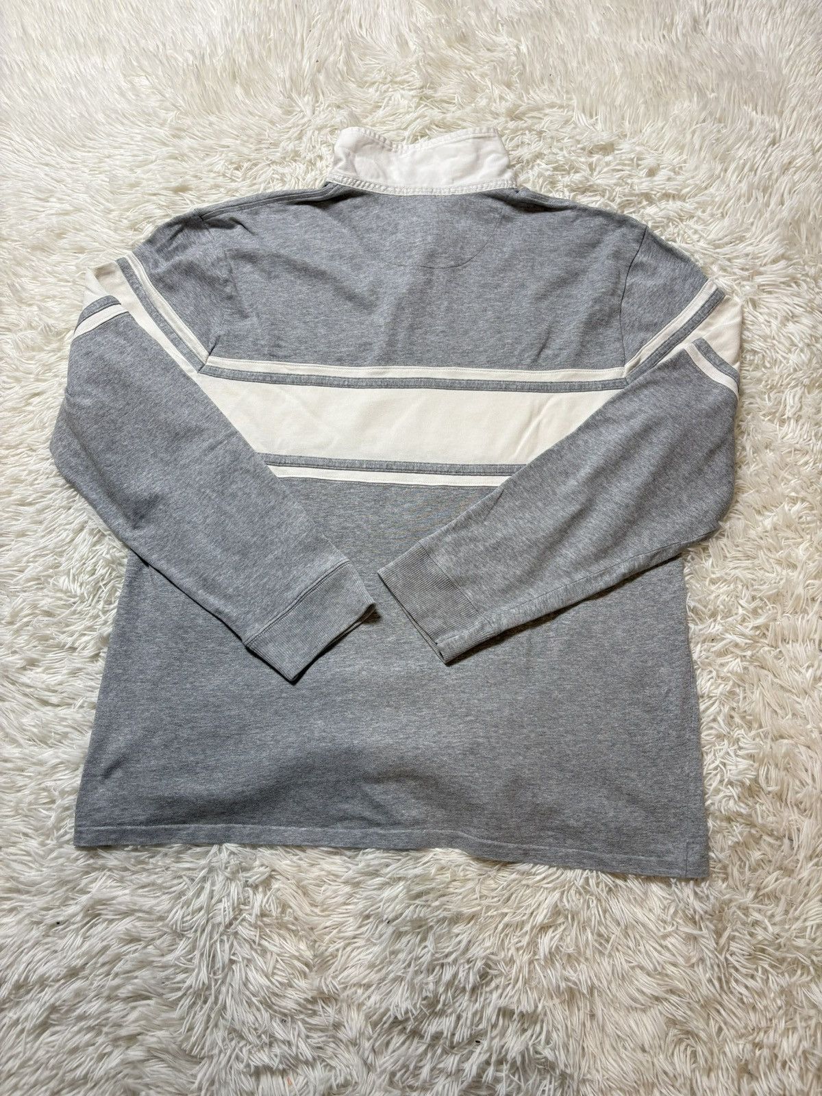 Ralph Lauren Grey & White Rugby Shirt Ralph Lauren Men’s XL – Vintage Size US XL / EU 56 / 4 - 4 Thumbnail