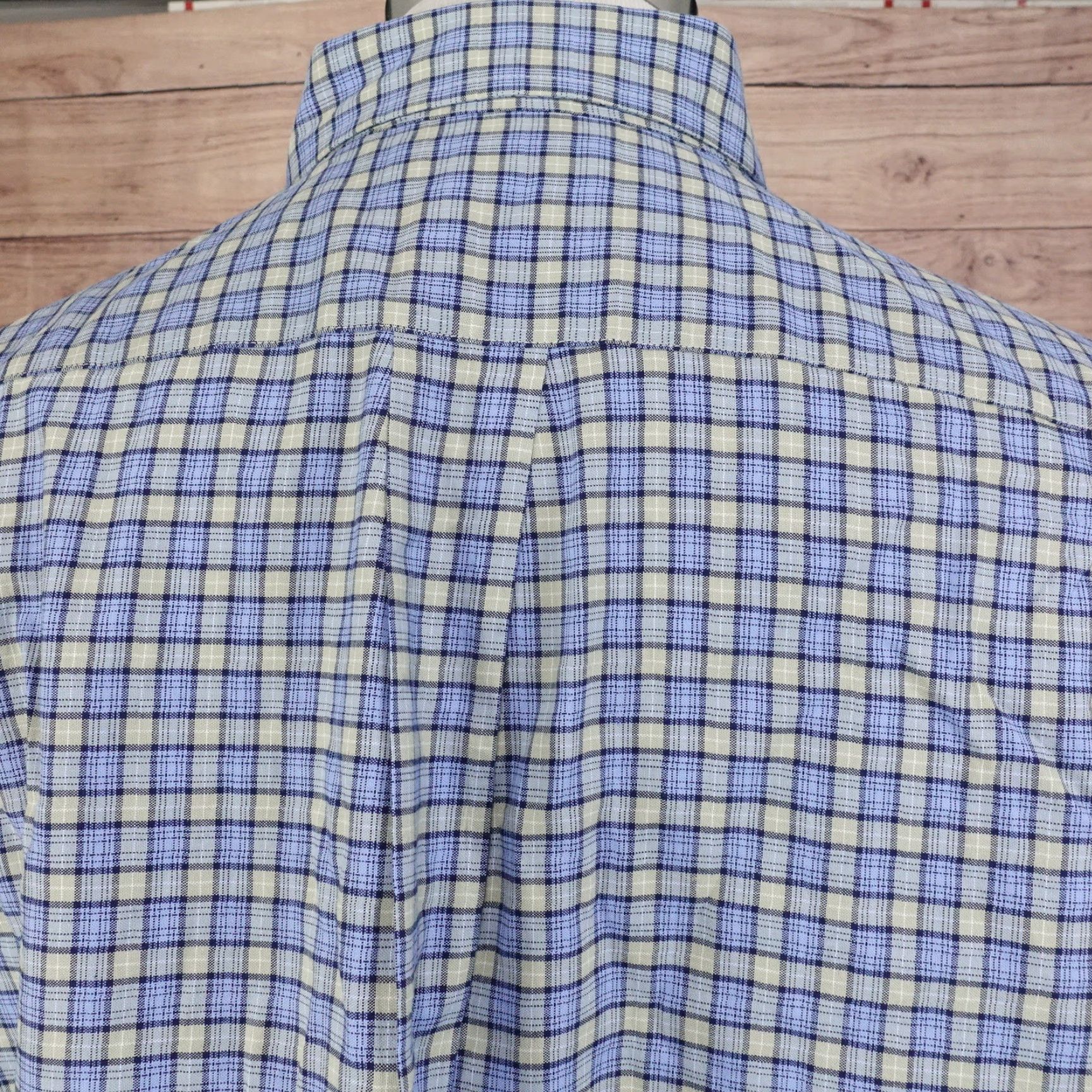 Roundtree & Yorke VINTAGE Roundtree & Yorke Men's Button-Up Shirt Long Sleeve Check Cotton Size Large Blue Size US L / EU 52-54 / 3 - 5 Thumbnail