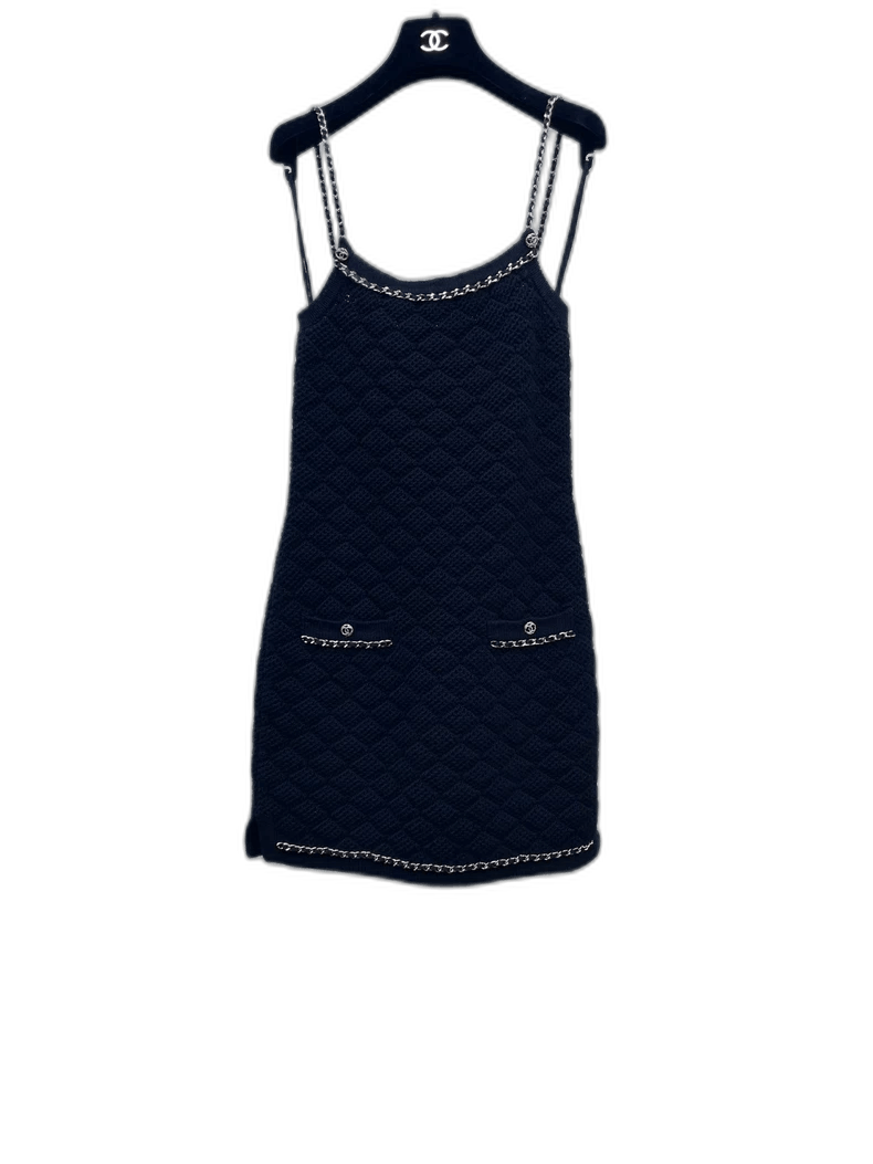 Chanel Chanel Black Knit Camisole Dress Size XS / US 0-2 / IT 36-38 - 1 Thumbnail
