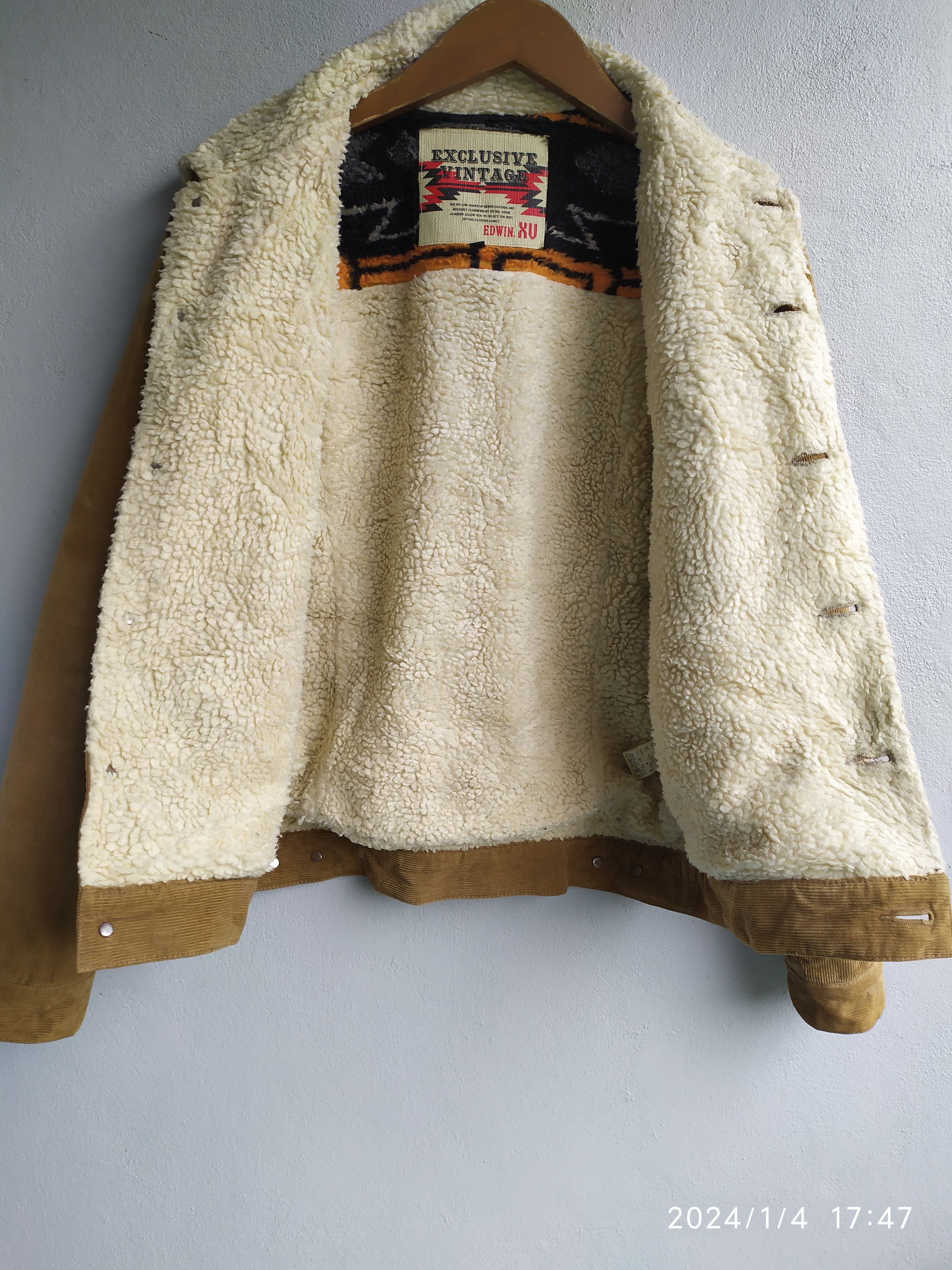 Edwin 🔥EDWIN Corduroy Trucker Sherpa Jacket🔥 Size US M / EU 48-50 / 2 - 3 Thumbnail