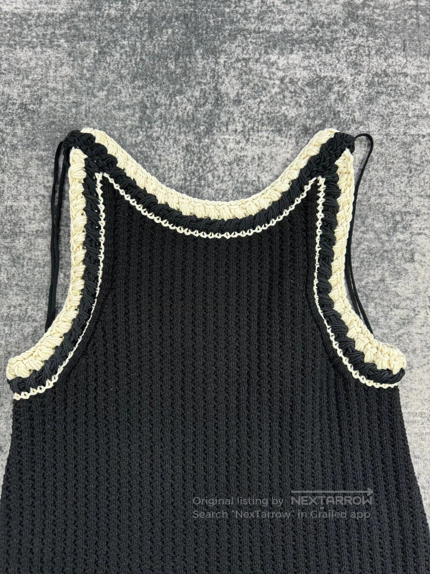 Chanel black and white woven tank dress. Size XS / US 0-2 / IT 36-38 - 5 Thumbnail