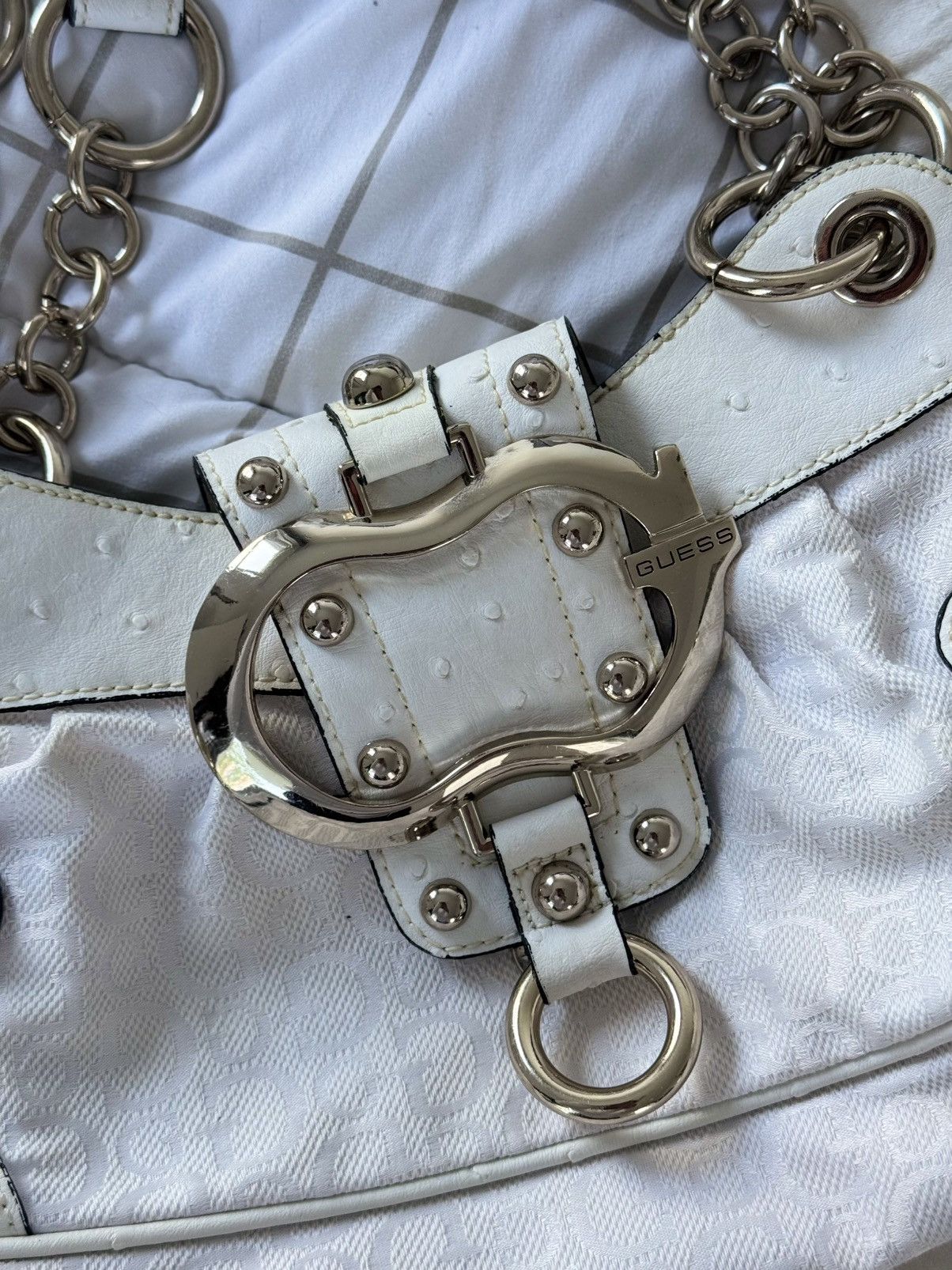Guess Guess vintage buckle logo bag Monogram mini 00s Y2k Handbag Size ONE SIZE - 5 Thumbnail