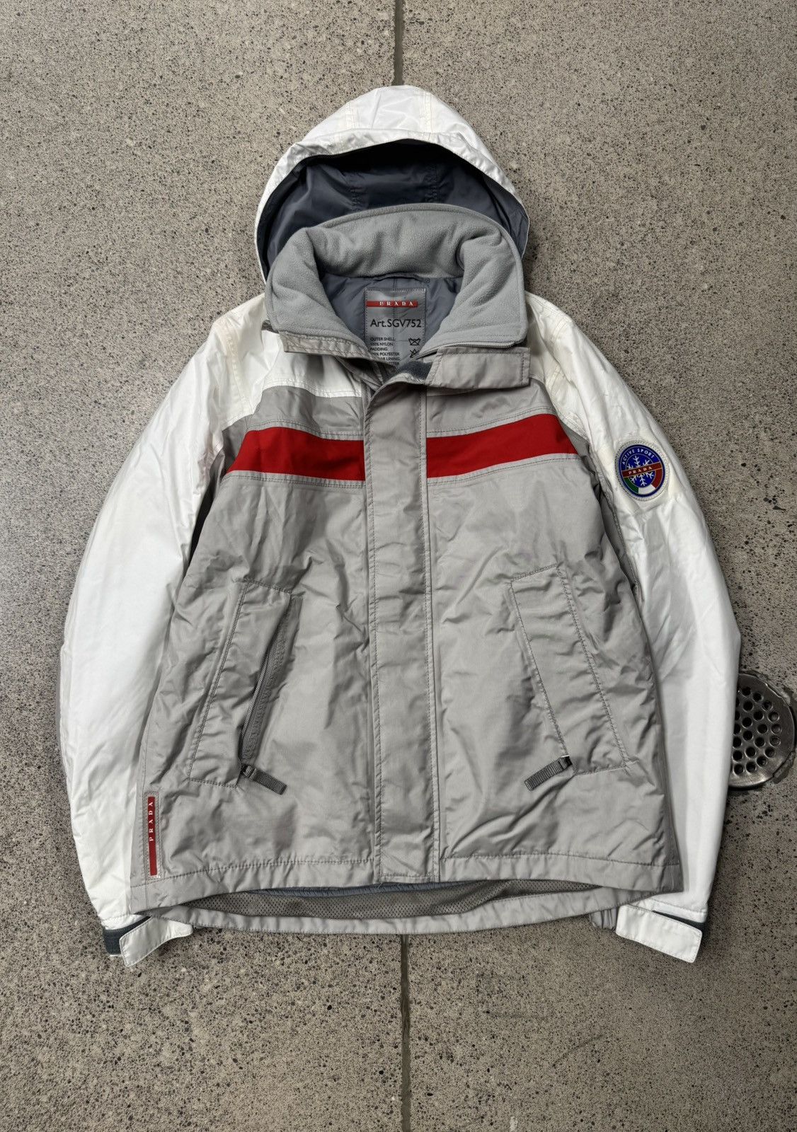 90s Vintage Prada Sport 'Ski Team' Waterproof Shell Jacket