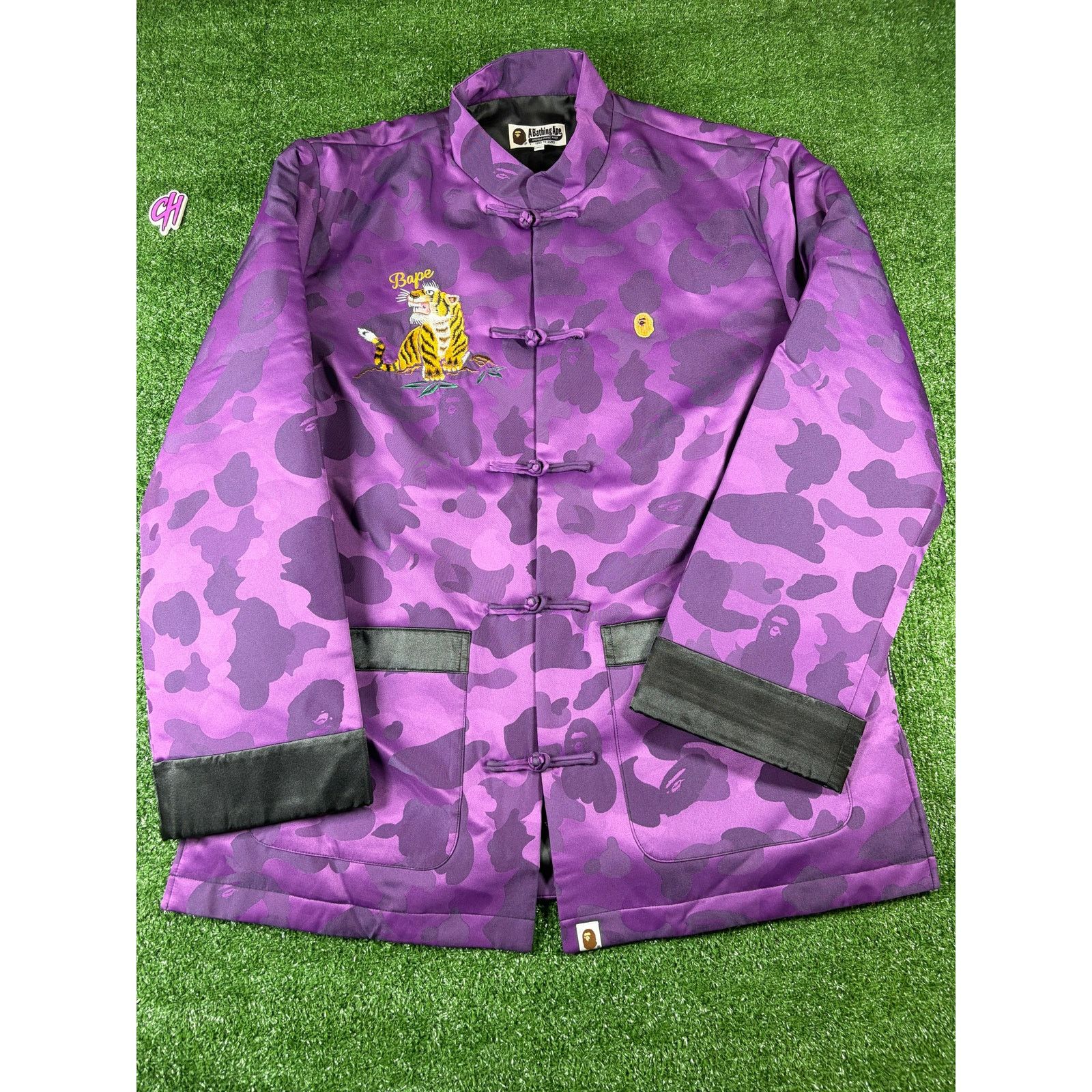 Bape Bape Purple Camo Tiger Padded China Jacket Size Large Size US L / EU 52-54 / 3 - 1 Thumbnail