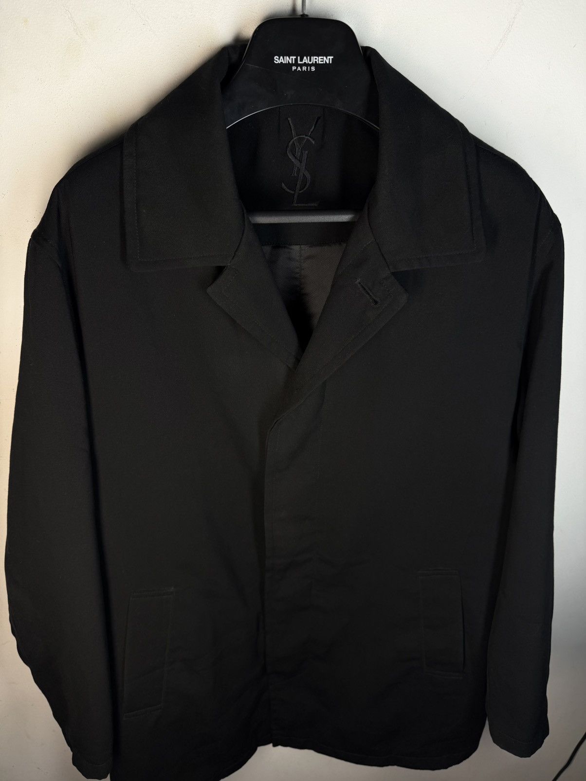Yves Saint Laurent Warmed YSL Jacket Coat Black Long 90s Vintage Autumn Size US L / EU 52-54 / 3 - 13 Thumbnail