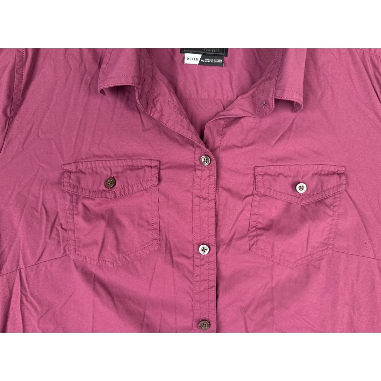 Vintage Marmot Shirt Women XL Beige Button-Up Long Sleeve Cotton Fish Camp Outdoor Hike All Seasons Pockets Vintage No Size XL / US 12-14 / IT 48-50 - 6 Thumbnail