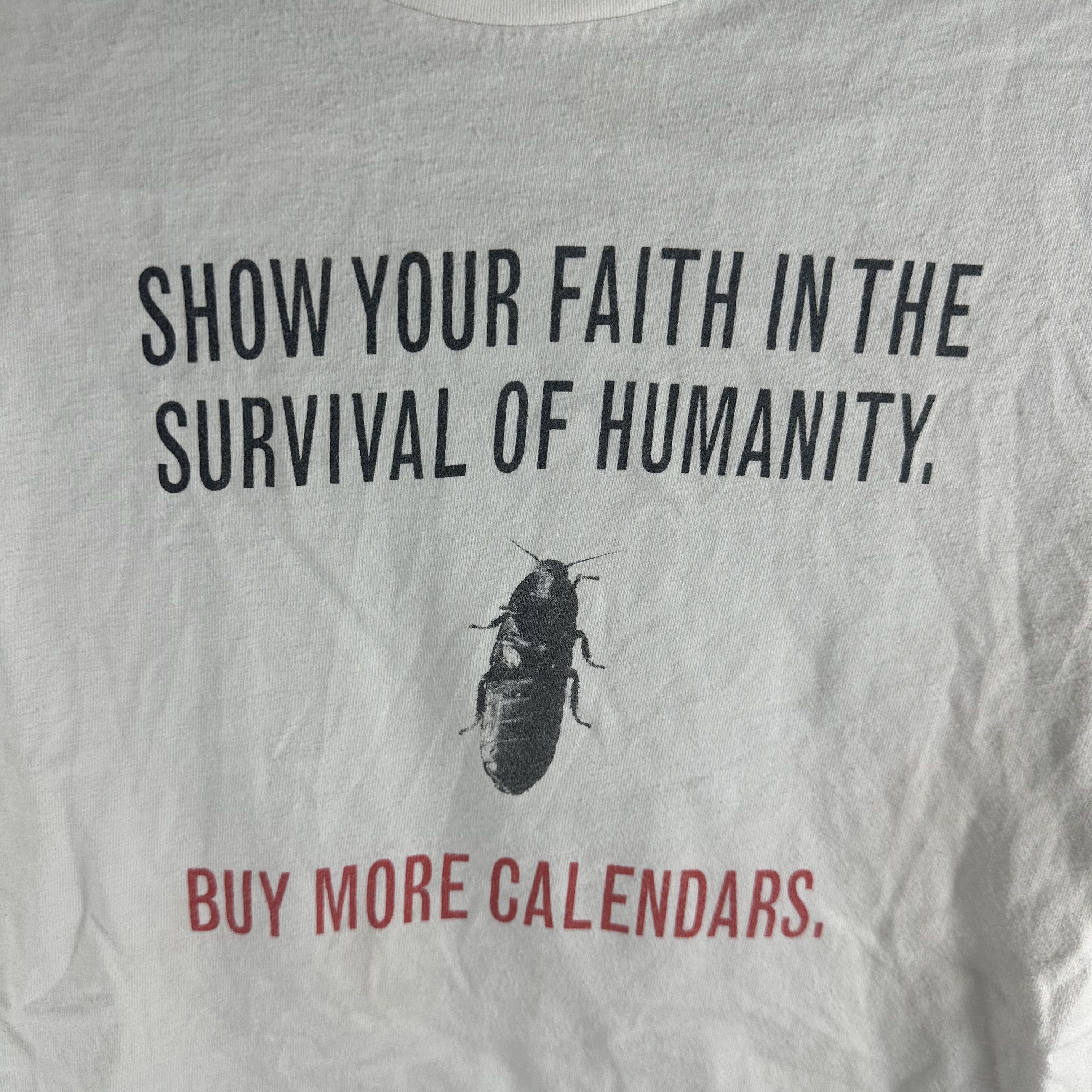 Vintage 90s Calendar Club Show Your Faith In Humanity Promo T-shirt Size US XL / EU 56 / 4 - 2 Thumbnail