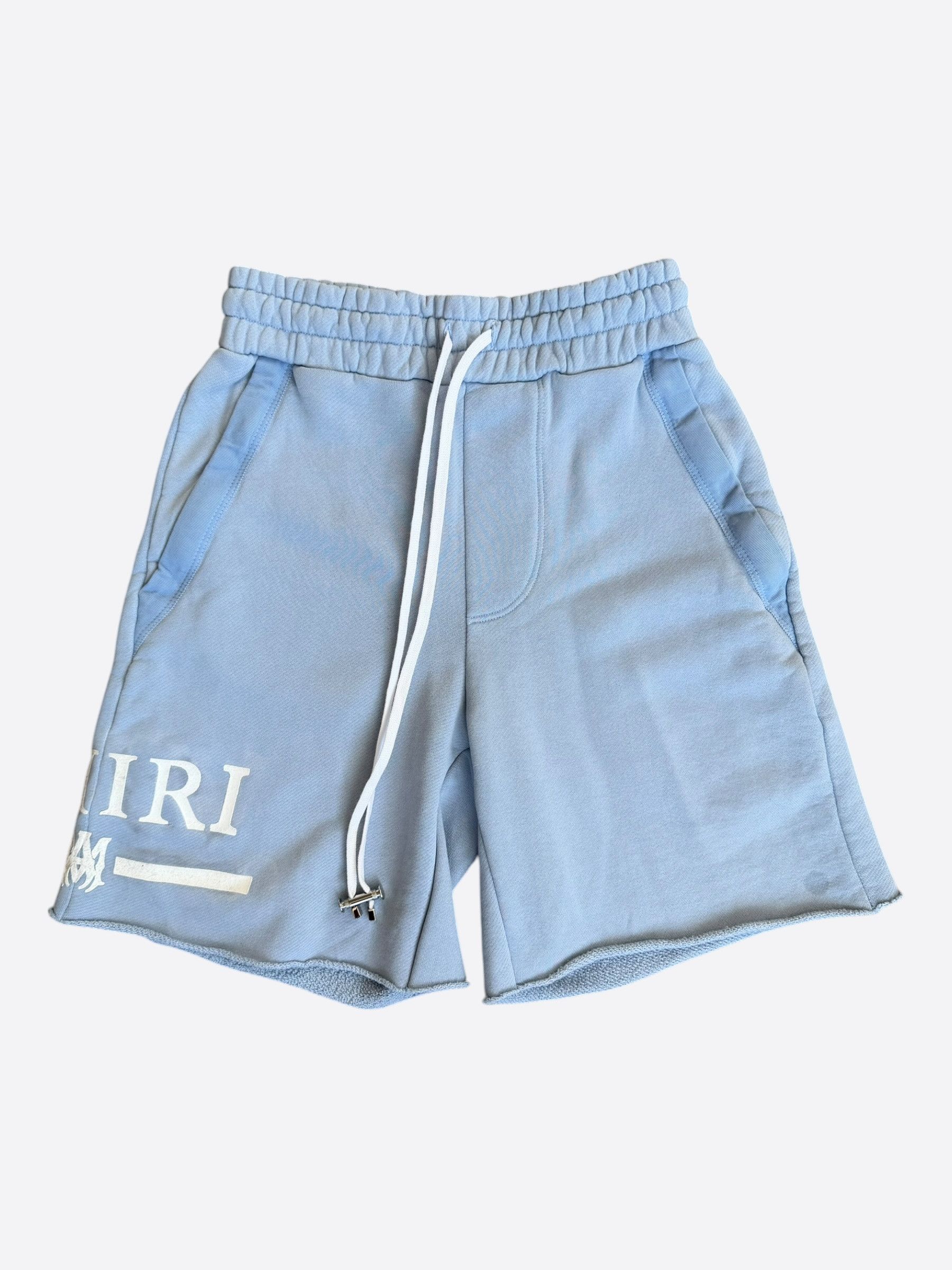 Amiri Amiri Blue & White MA Bar Logo Shorts Size US 28 / EU 44 - 1 Thumbnail