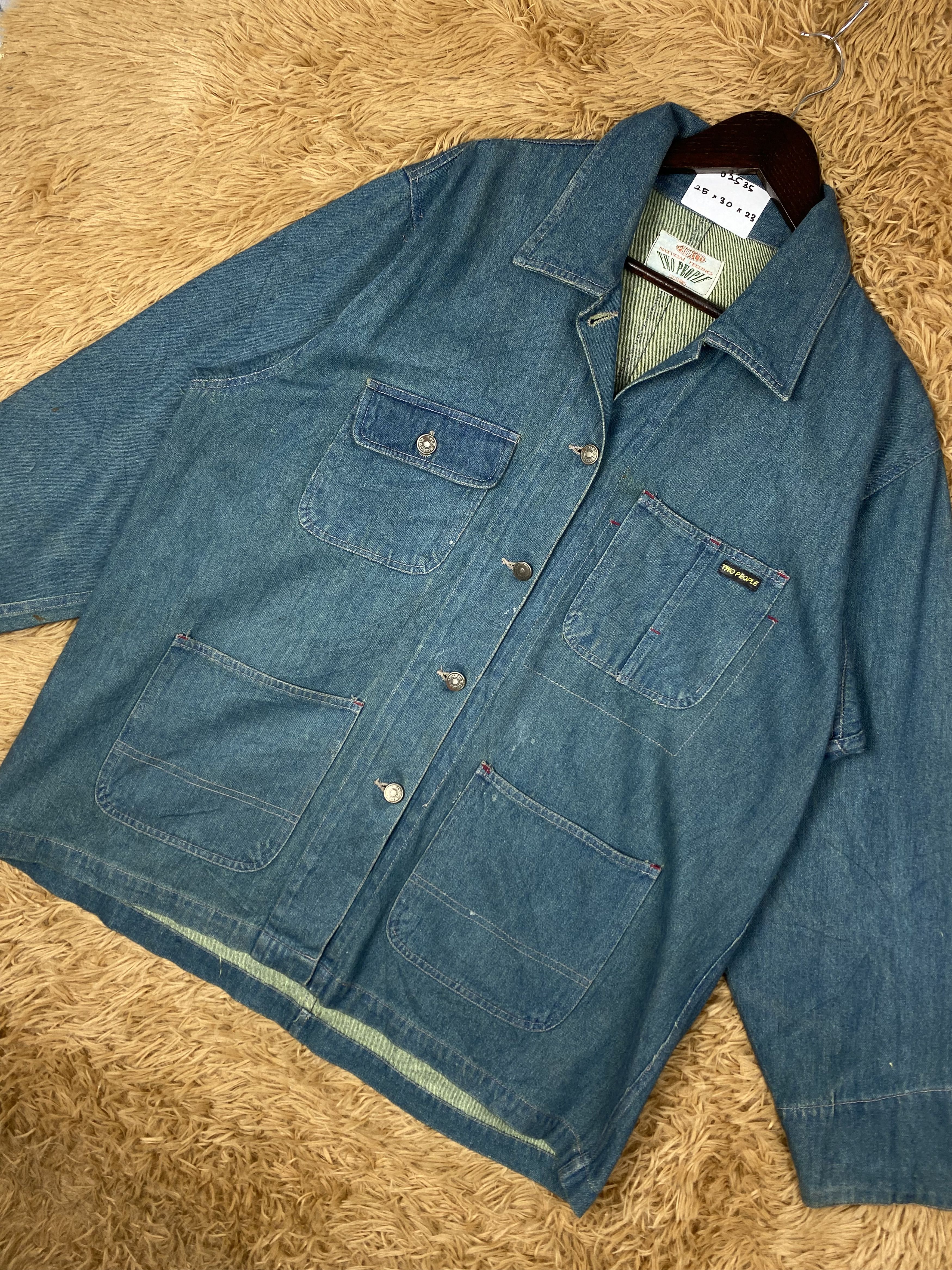 Japanese Brand Vintage Two People Button Up Denim Jacket PJ02535 Size US M / EU 48-50 / 2 - 2 Thumbnail