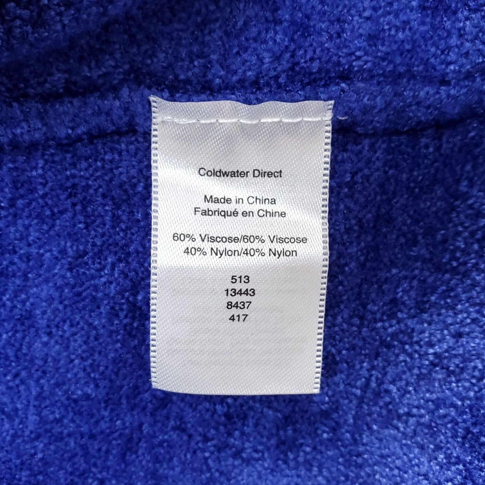 Coldwater Creek Coldwater Creek Womens 1X Blue Textured Fleece Sweatshirt Pullover Long Sleeve Crew Neck Casual Comfort Wear Size XL / US 12-14 / IT 48-50 - 6 Thumbnail