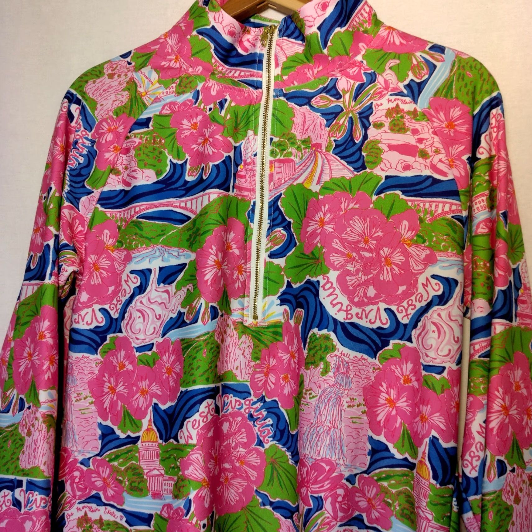 Vintage Kaeli Smith Shirt West Virginia Mountain State Medium Pullover Zip Performance Size M / US 6-8 / IT 42-44 - 2 Thumbnail